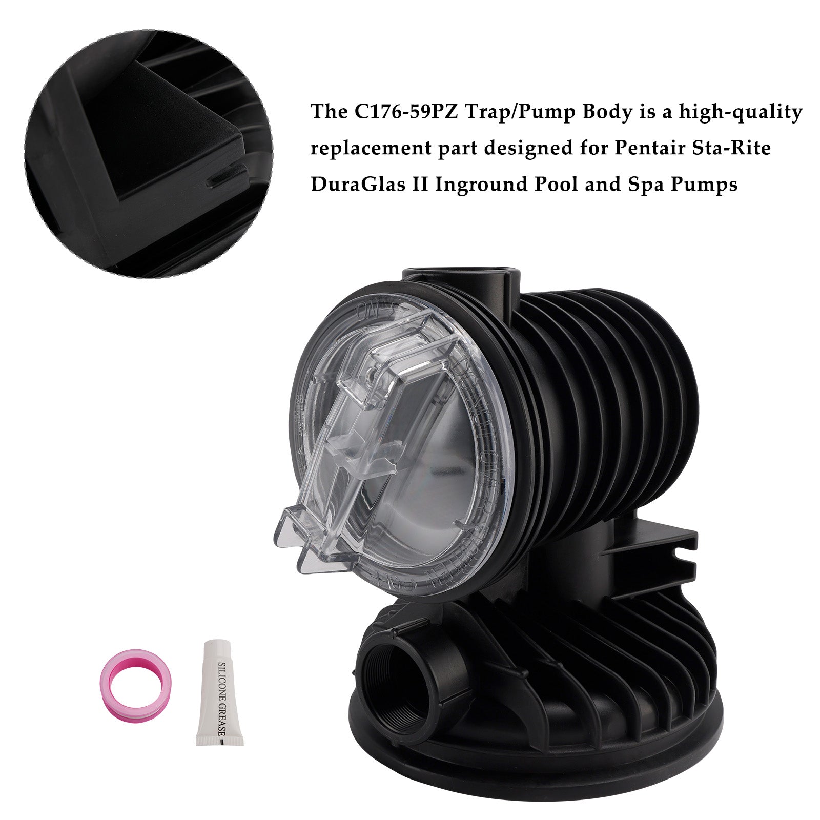 For Pentair DuraGlas II Pumps C176-59PZ Tank Body Assembly 15" Direct Replacement