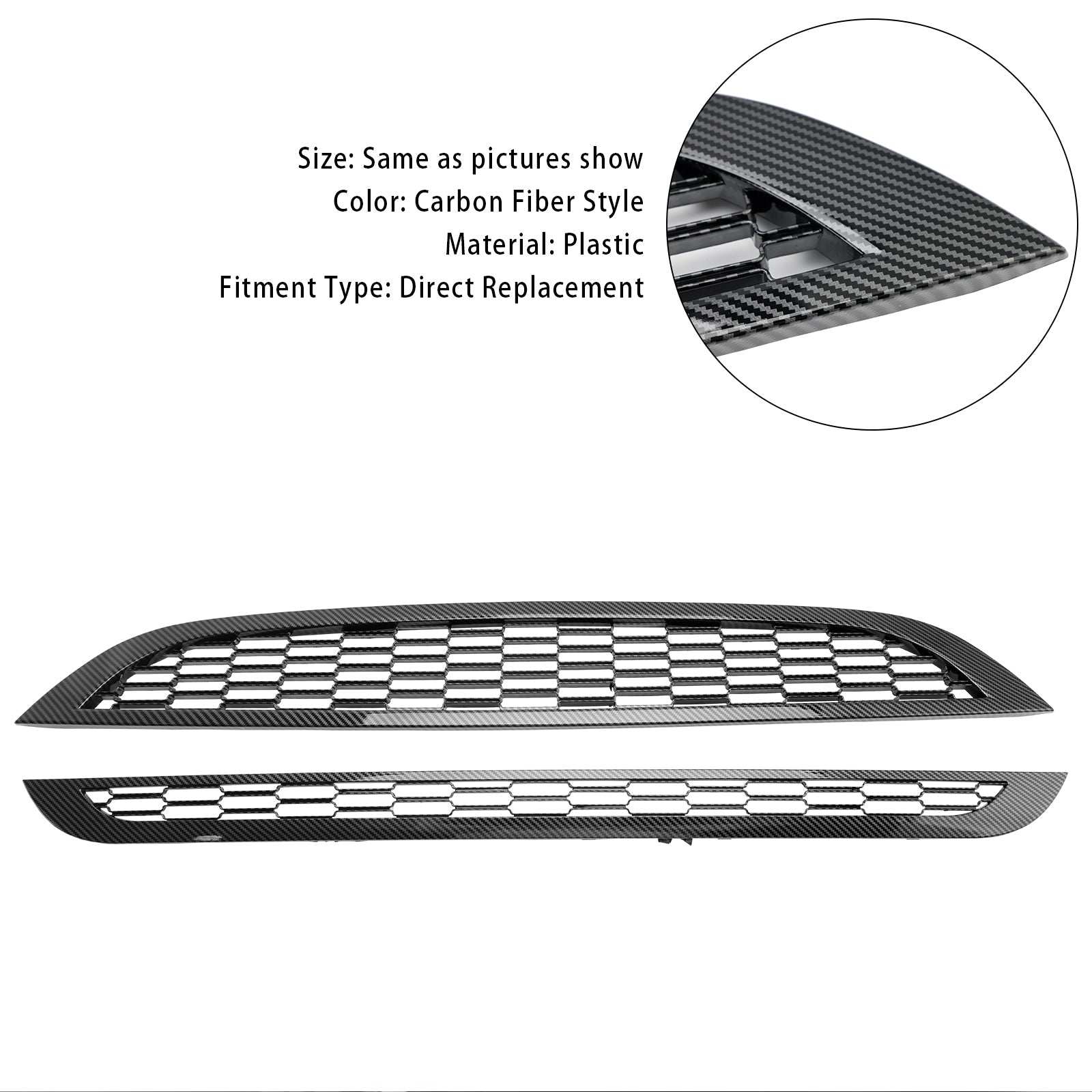2002-2006 Mini Cooper R50 R52 R53 2PCS Honeycomb Mesh Front Grille Grill