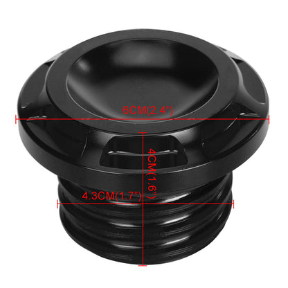 Motorcycle 1996-UP Black Aluminum Metal Fuel Gas Tank Oil Cap Cover Fit for