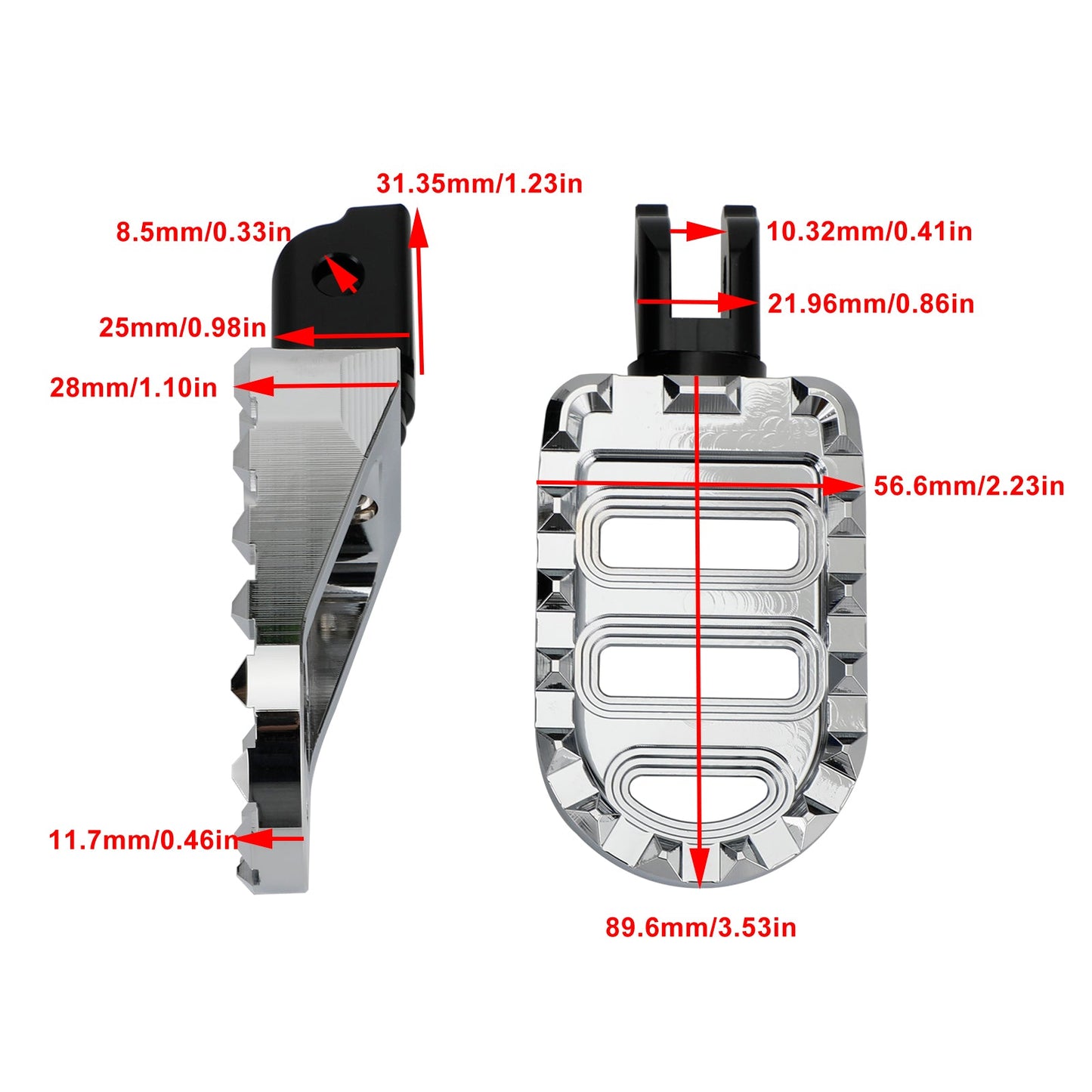 Sportster S Lower Rider Fat Bob Softail Slim Front Footrests Foot Peg