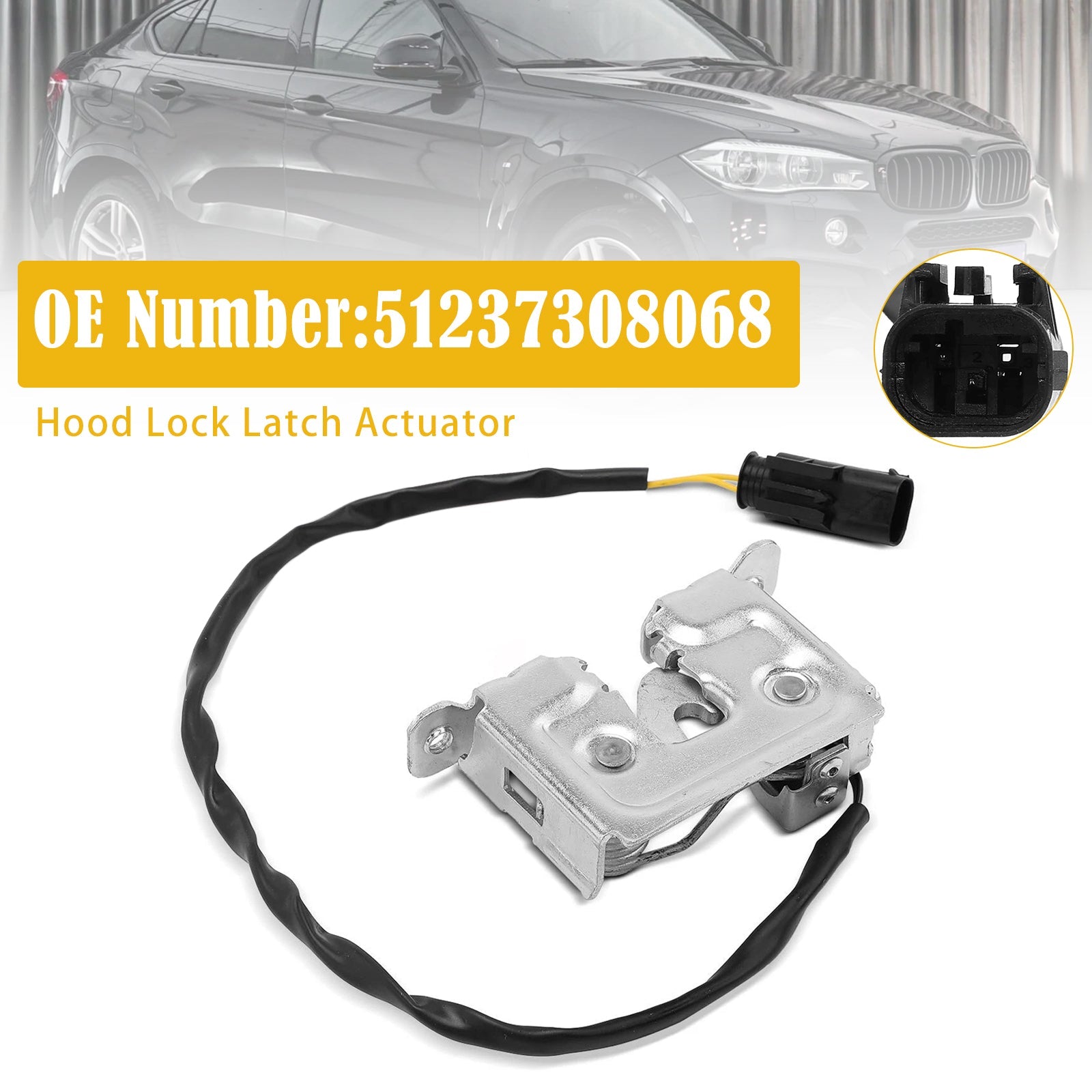 Right Side Hood Latch Lock 51237308068 for BMW X5 2014-2018 F16 X6 2015-2018