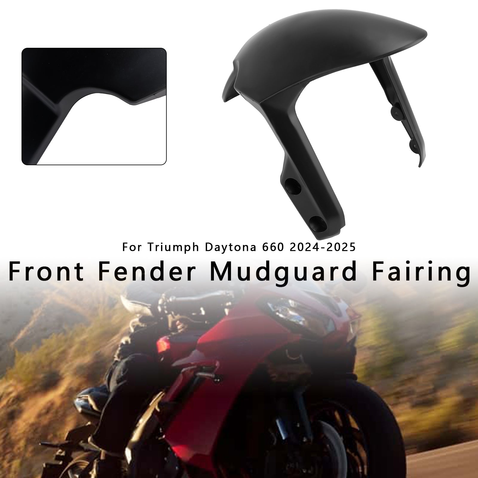 2024-2025 Daytona 660 Front Fender Mudguard Fairing Cowl