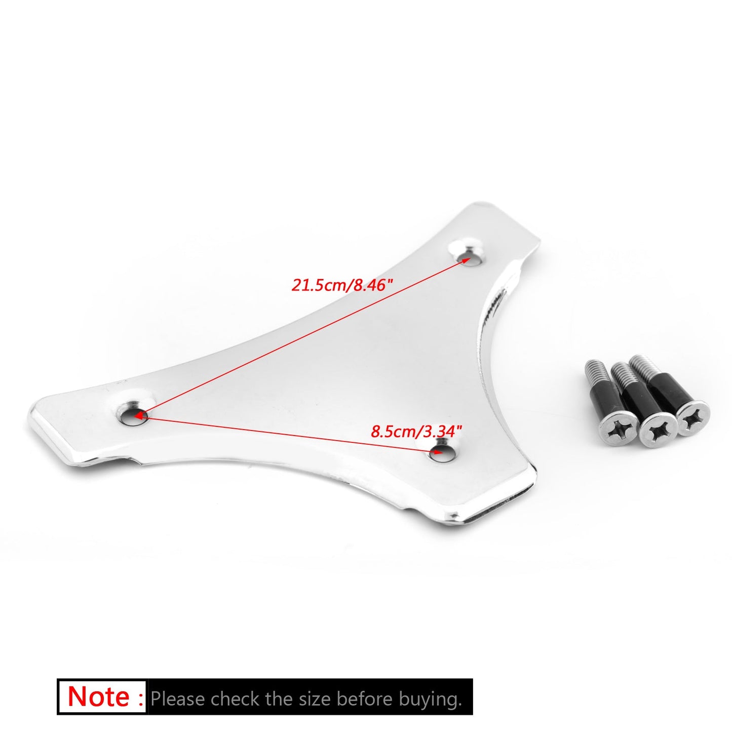 Touring Road Glide Generic Chrome Sissy Bar Backrest Triangle Mounting Plate For