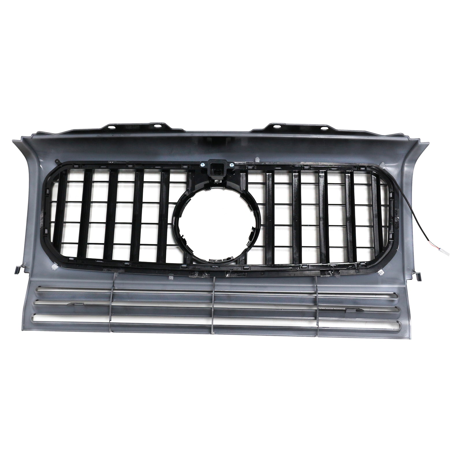 1990-2018 Mercedes Benz G-Class W463 With Camera Hole Gloss Black Front Bumper Grill Grille