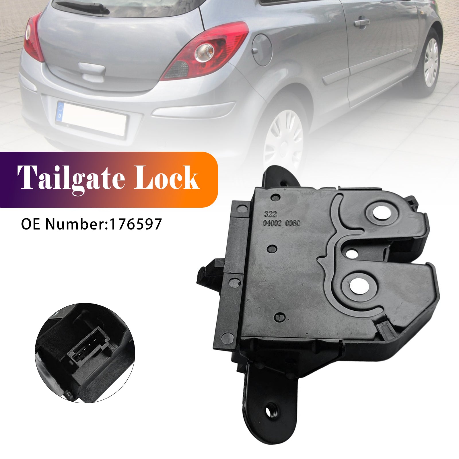 Tailgate Lock Trunk Lock 176597 For Opel Astra K Corsa D E Meriva B