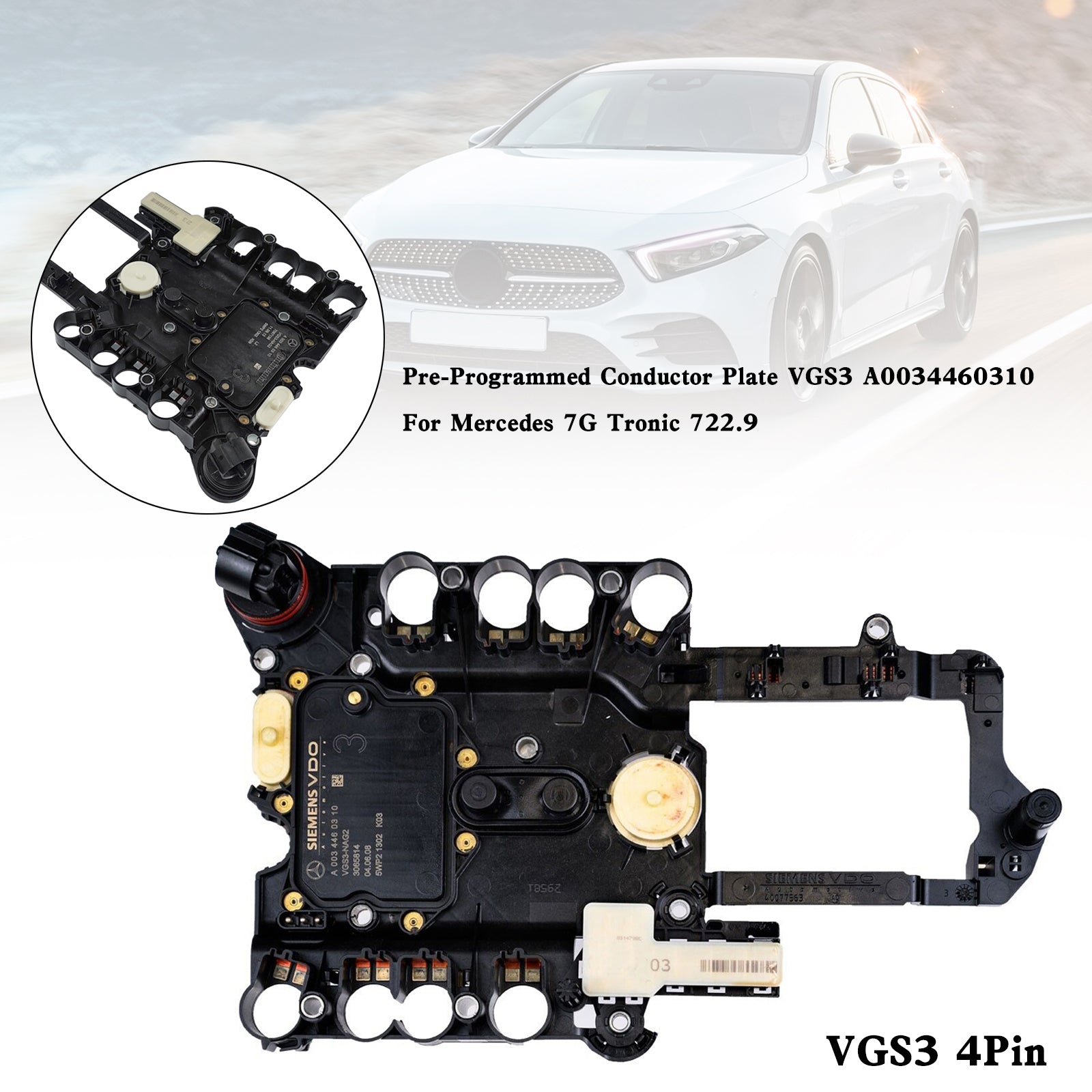 2003-on MERCEDES CL 7 SP R/AWD V8 5.0L 5.5L 6.3L Pre-Programmed Conductor Plate VGS3 A0034460310