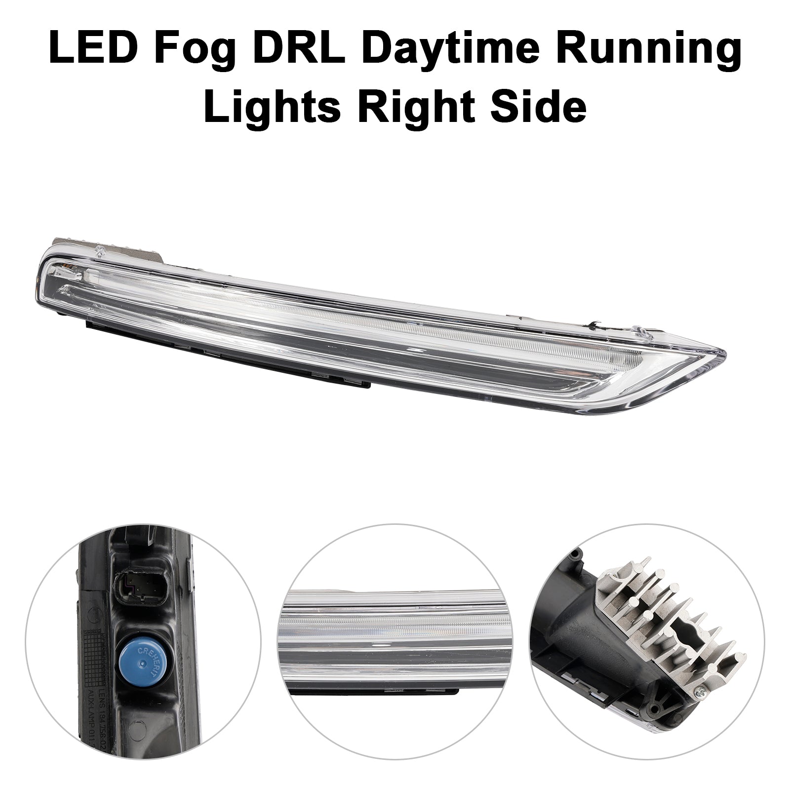 LED Fog DRL Daytime Running Lights Right Side For Porsche Cayenne 958 2015-2017