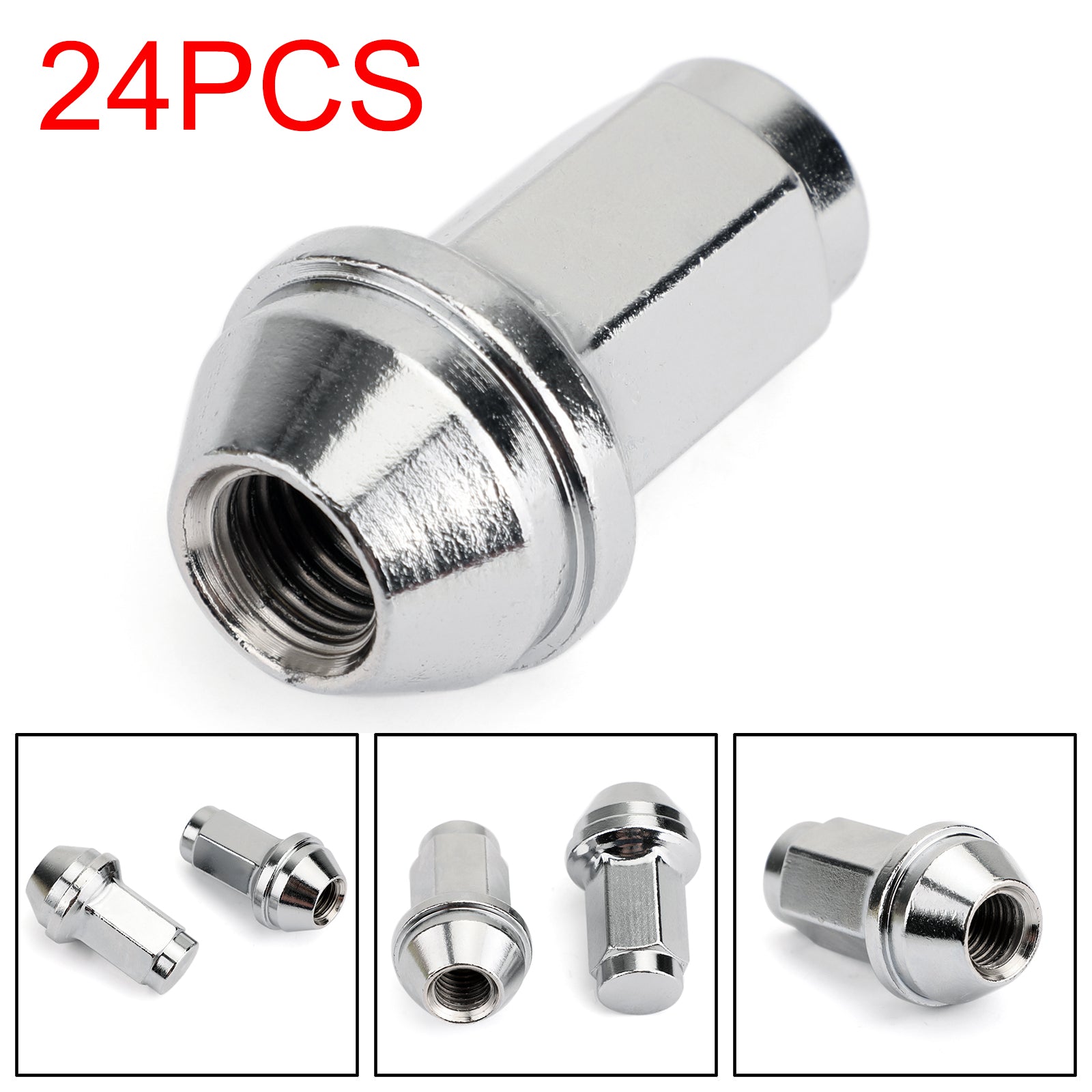 2004-2014 F150 (Will NOT fit F150 2015+) 24pcs 14x2 Carbon Steel Lugs Nuts 4L3Z-1012-A 4L3Z1012A
