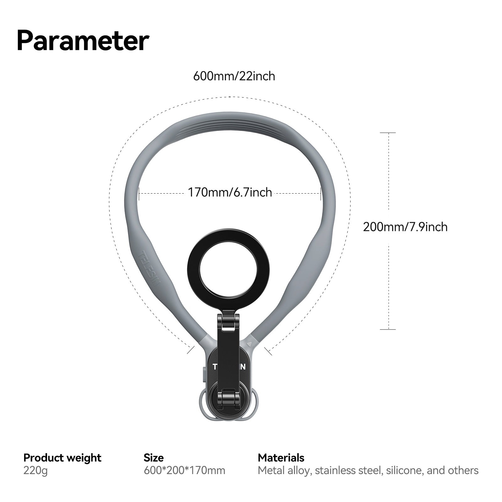 Magsafe Mobile Phone Magnetic Neck Halter Bracket Quick Release Shock Absorption