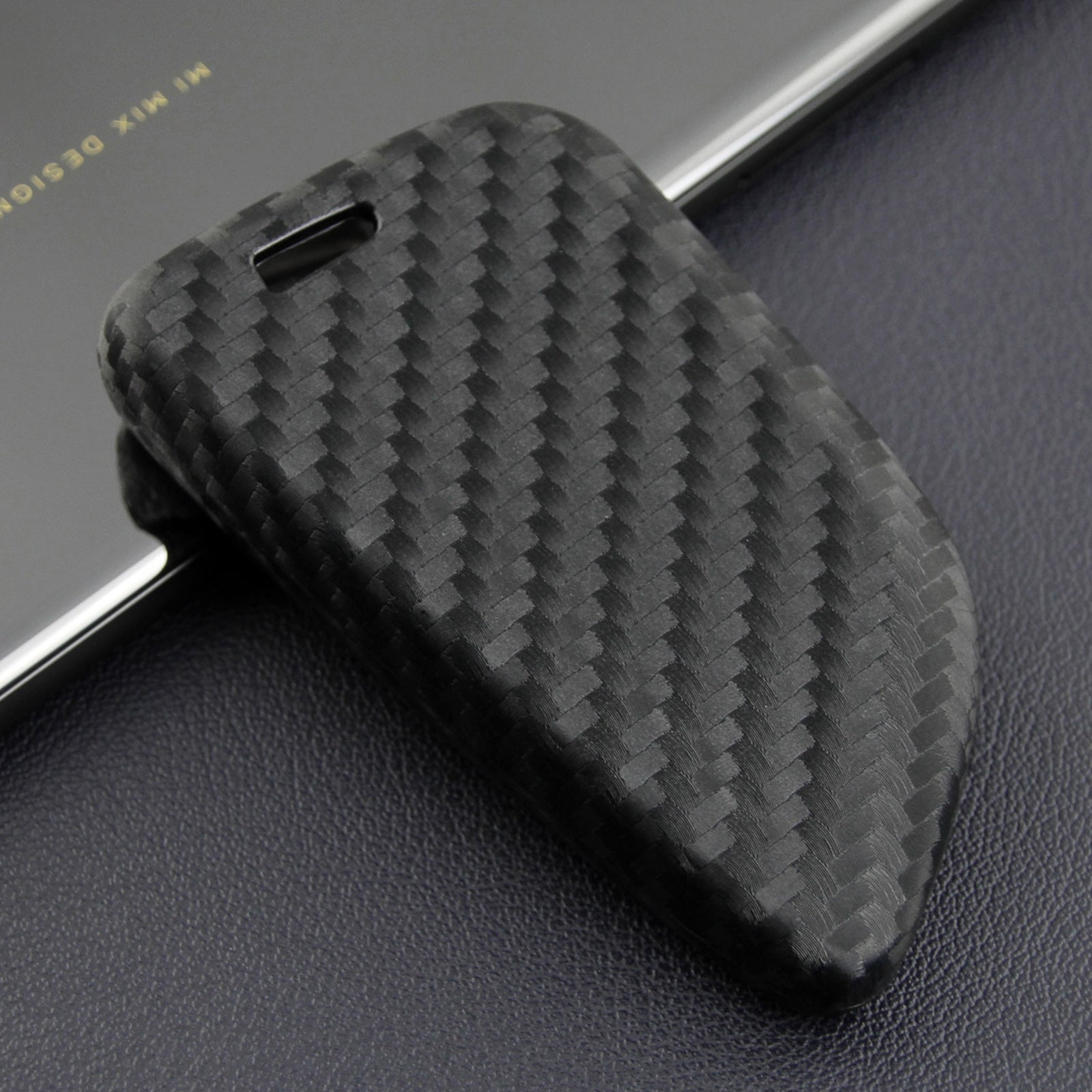 Leather Silicone Car Key Case Cover With Buckle For BMW