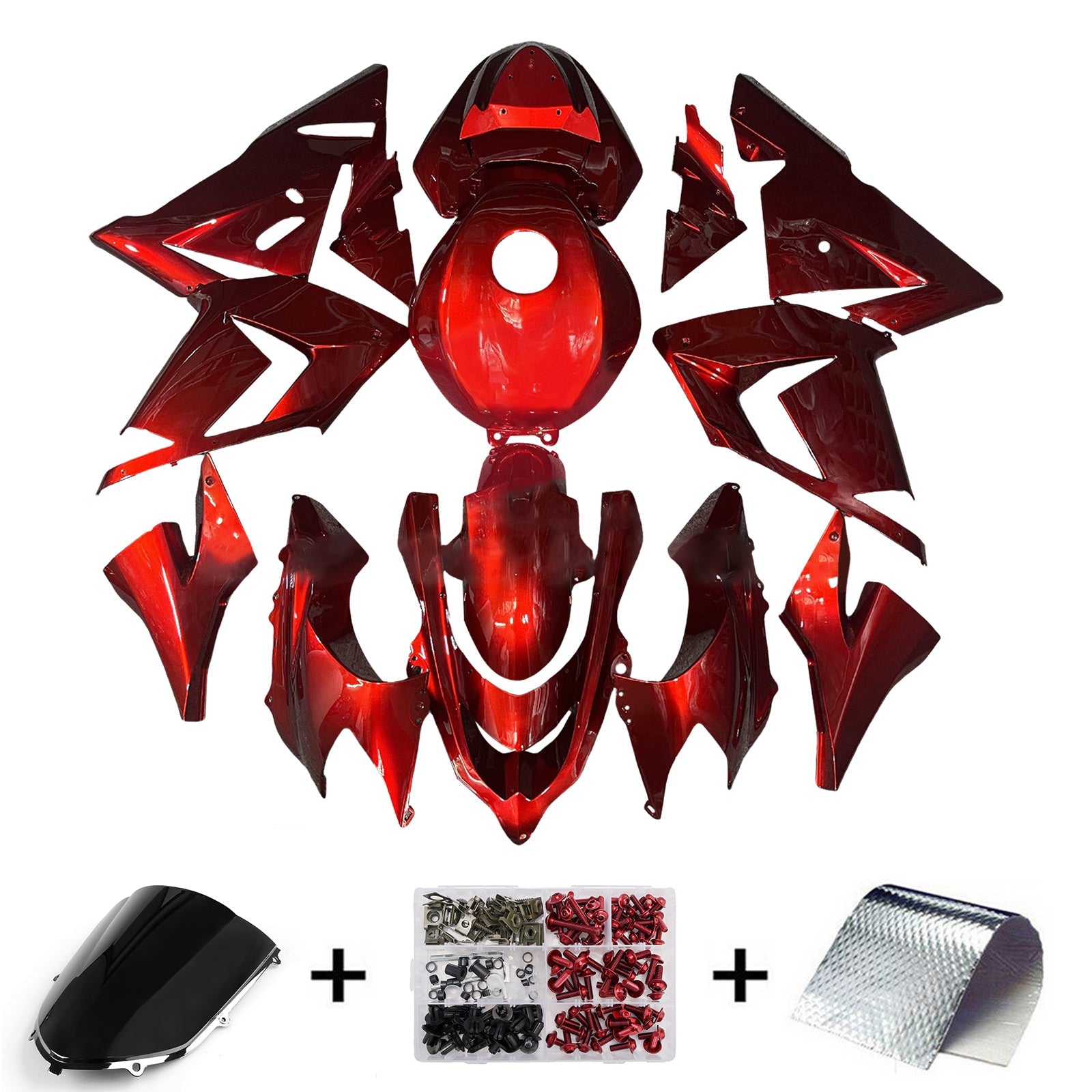 Injection Fairing Kit Bodywork Plastic ABS fit For Kawasaki ZX10R 2004-2005