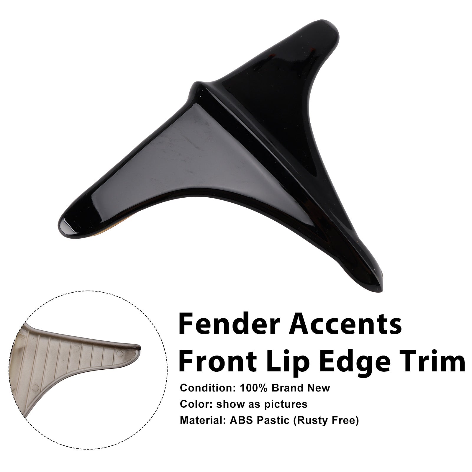 ABS Rear Fender Accents Front Edge Trim For Street Tri Glide 2009-2023
