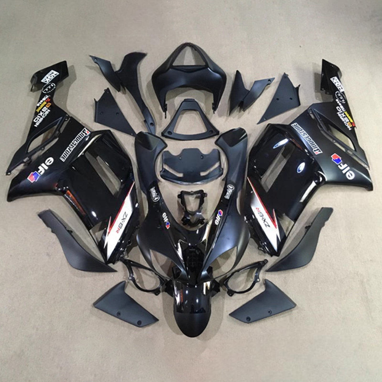 Injection Fairing Kit Bodywork Plastic ABS fit For Kawasaki ZX6R 636 2007-2008
