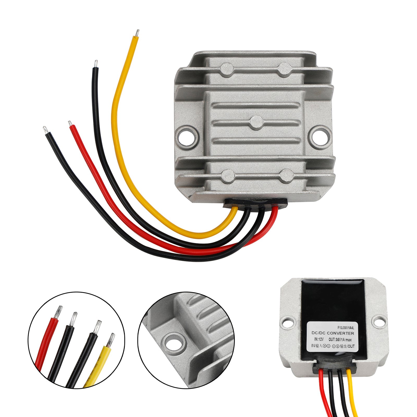 DC-DC 12V-36V 1A 36W Step Up Car Power Supply Converter Regulator Waterproof