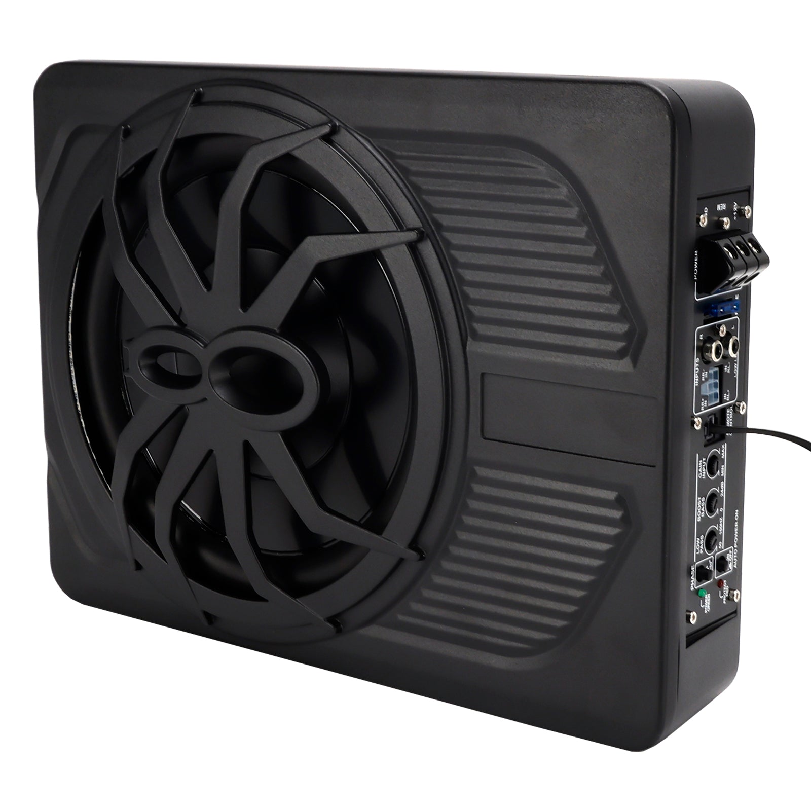 1200W Car Subwoofer 10" 12V Slim Under Seat Powered Car Subwoofer for Car Truck