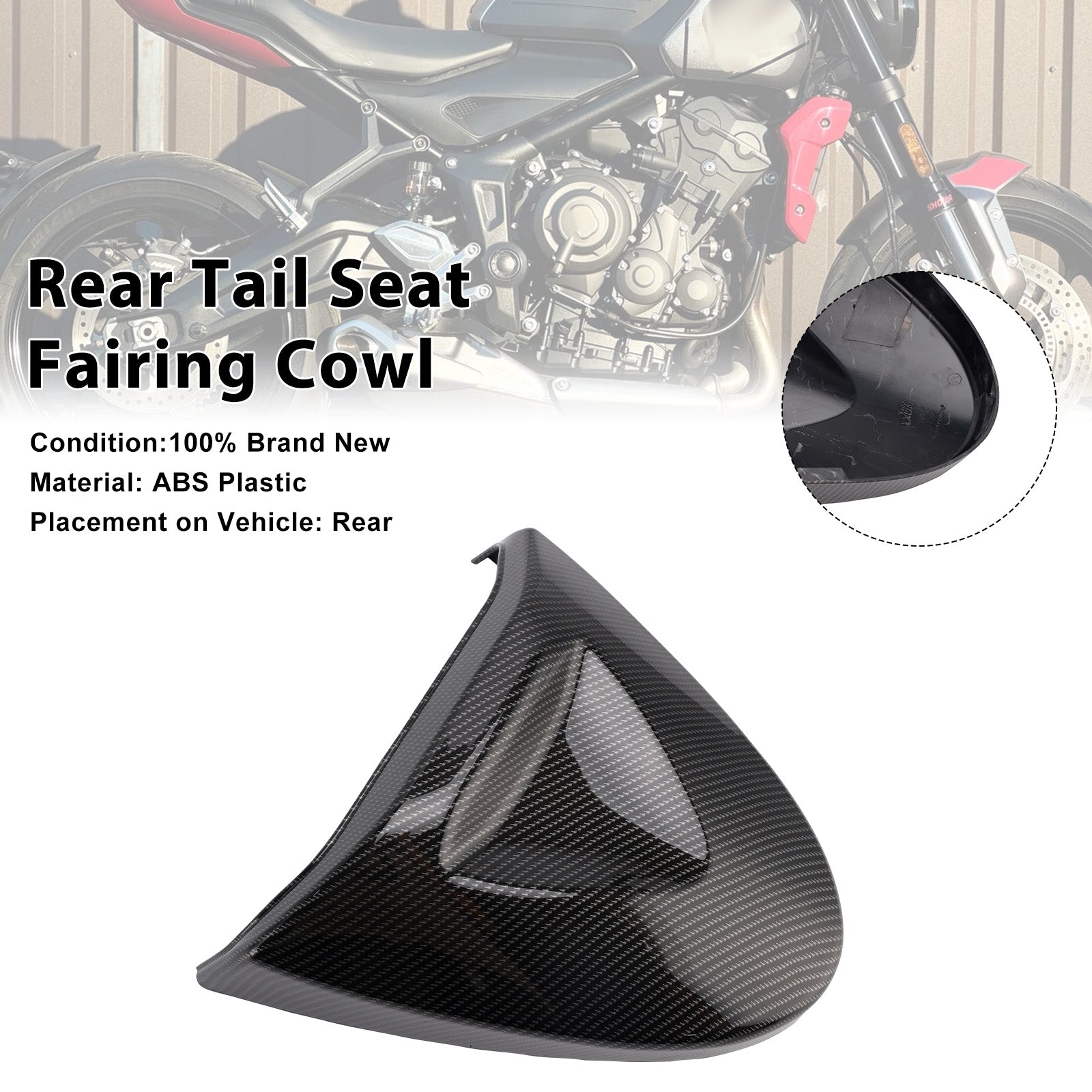Rear Tail Seat Fairing Cowl Cover For Trident 660 2022-2025