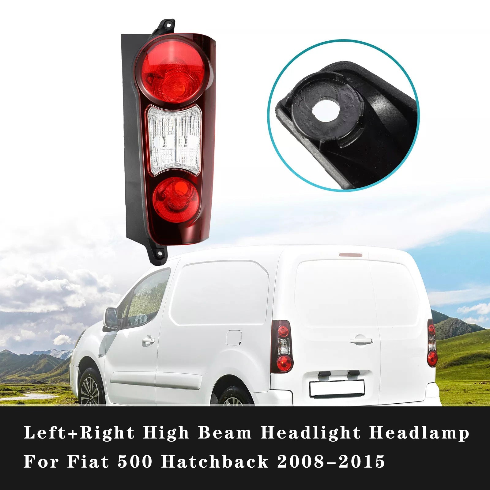 2012-2019 Peugeot Partner Mk2 Van（Barn Doors Models）Left Side Tail Light Lens Housing 9677205580