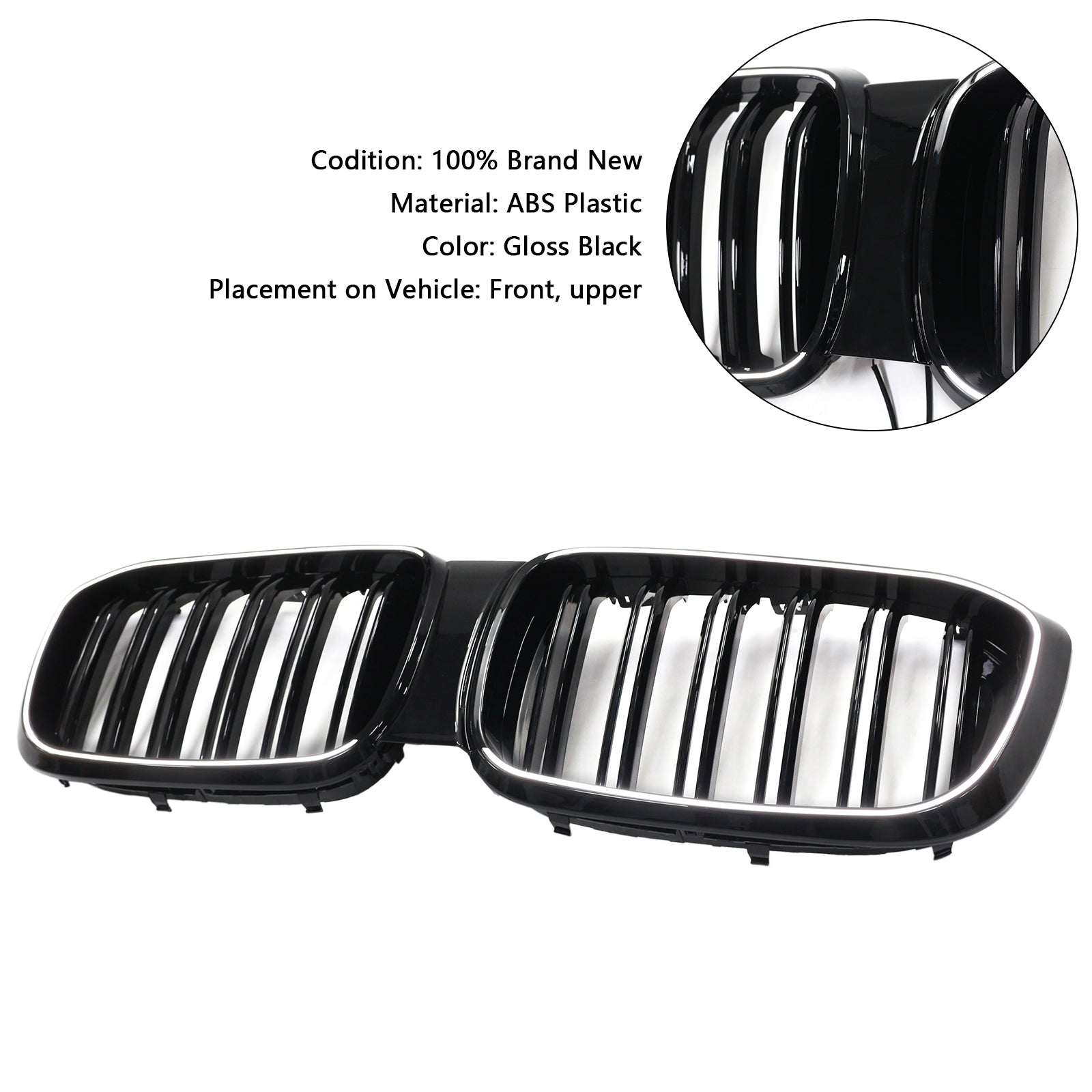 2018-2021 BMW X3 X3M G01 G08 Pre-Facelift Front Kidney Mesh Grille Grill 51138469959 51138469959