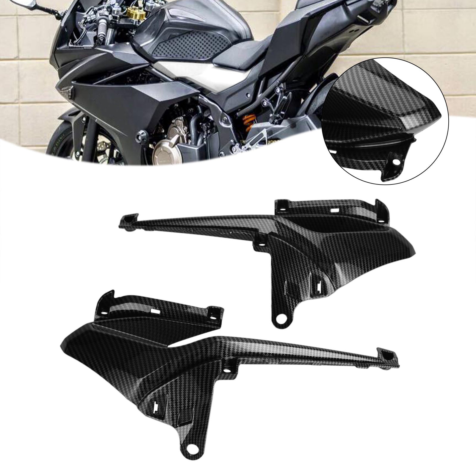 2019-2021 Honda CBR500R Air Intake Vent Cover side Panels Carbon