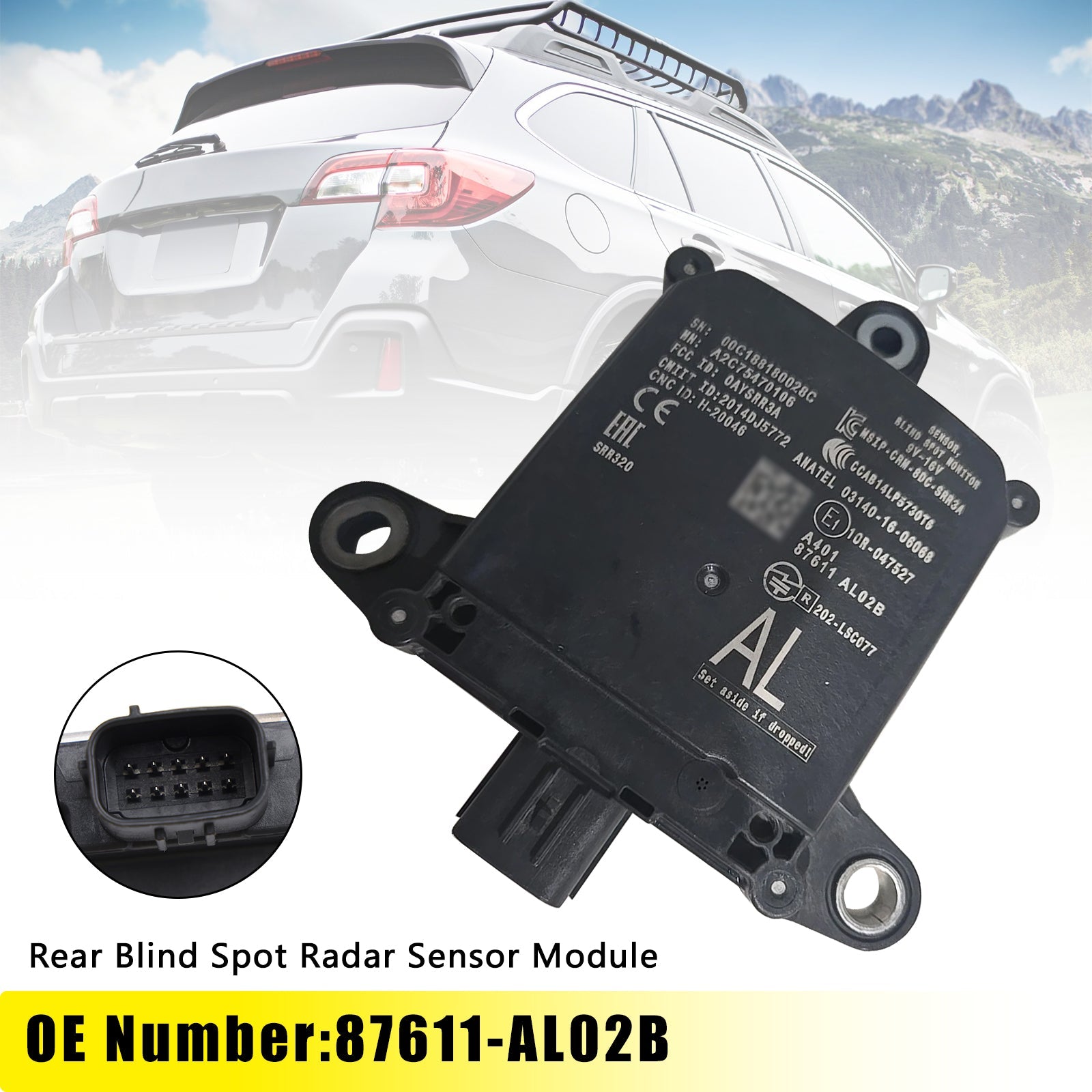 Rear Blind Spot Radar Sensor Module 87611-AL02B For Subaru Outback 2018-2019