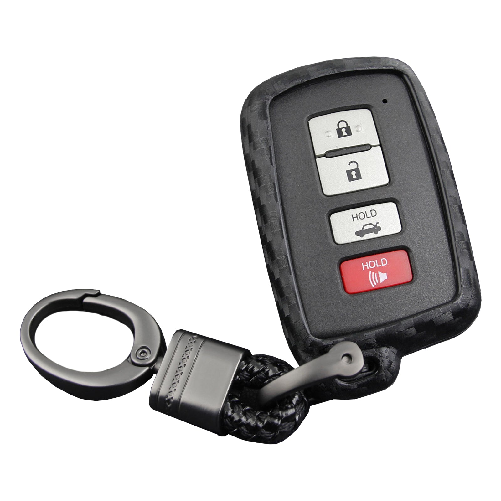 Leather Silicone Car Key Case Cover With Buckle For Toyota Highlander