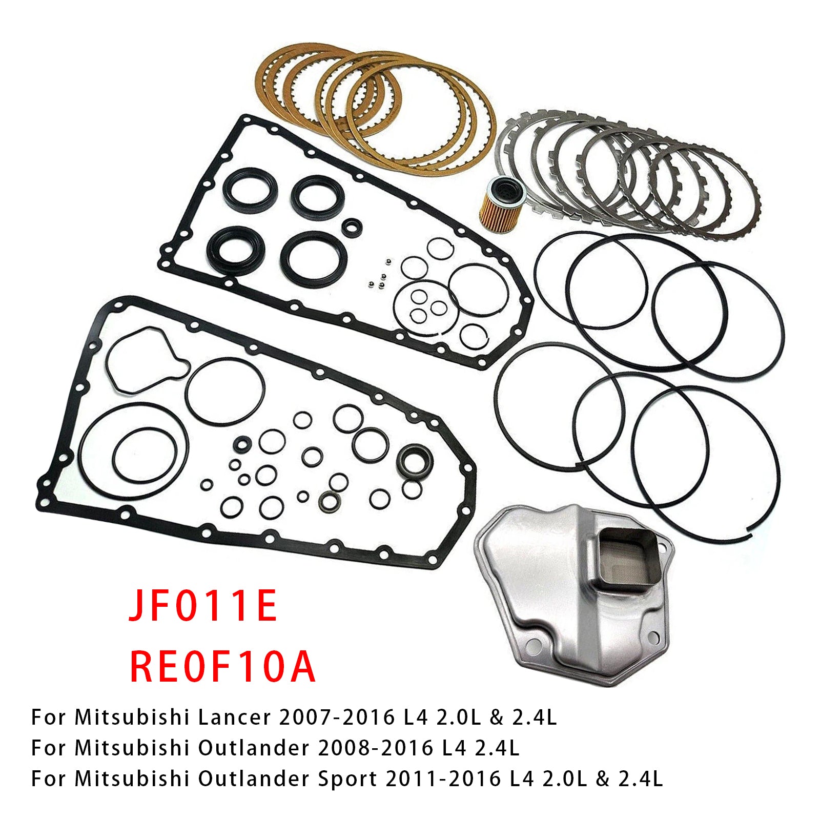 2007-2010 Jeep Compass L4 2.0L & 2.4L CVT Auto Transmission Master Rebuild Kit RE0F10A JF011E 5191890AA