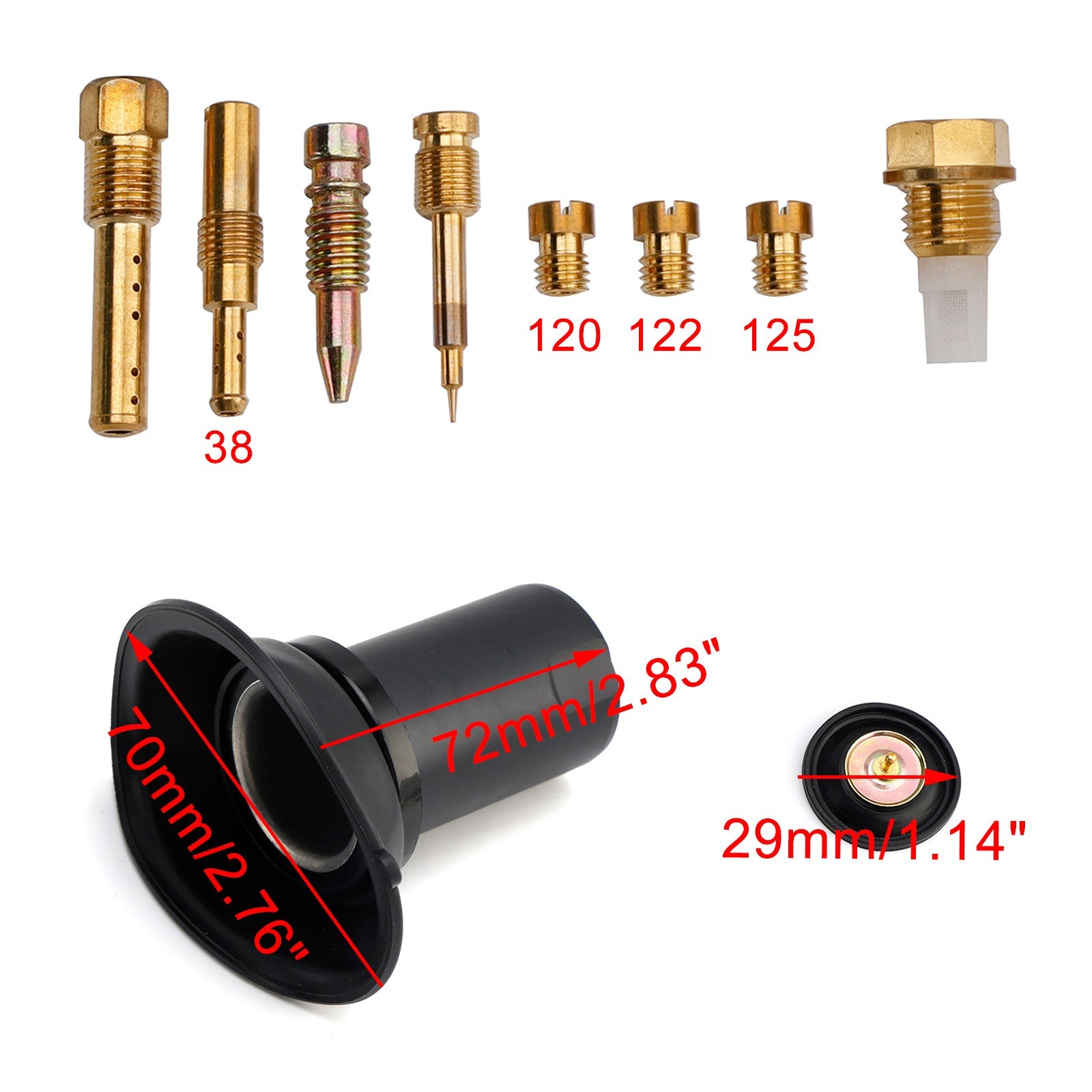 Carburetor Rebuild Repair Kit fit for Honda PC800 Pacific Coast 1989-1998