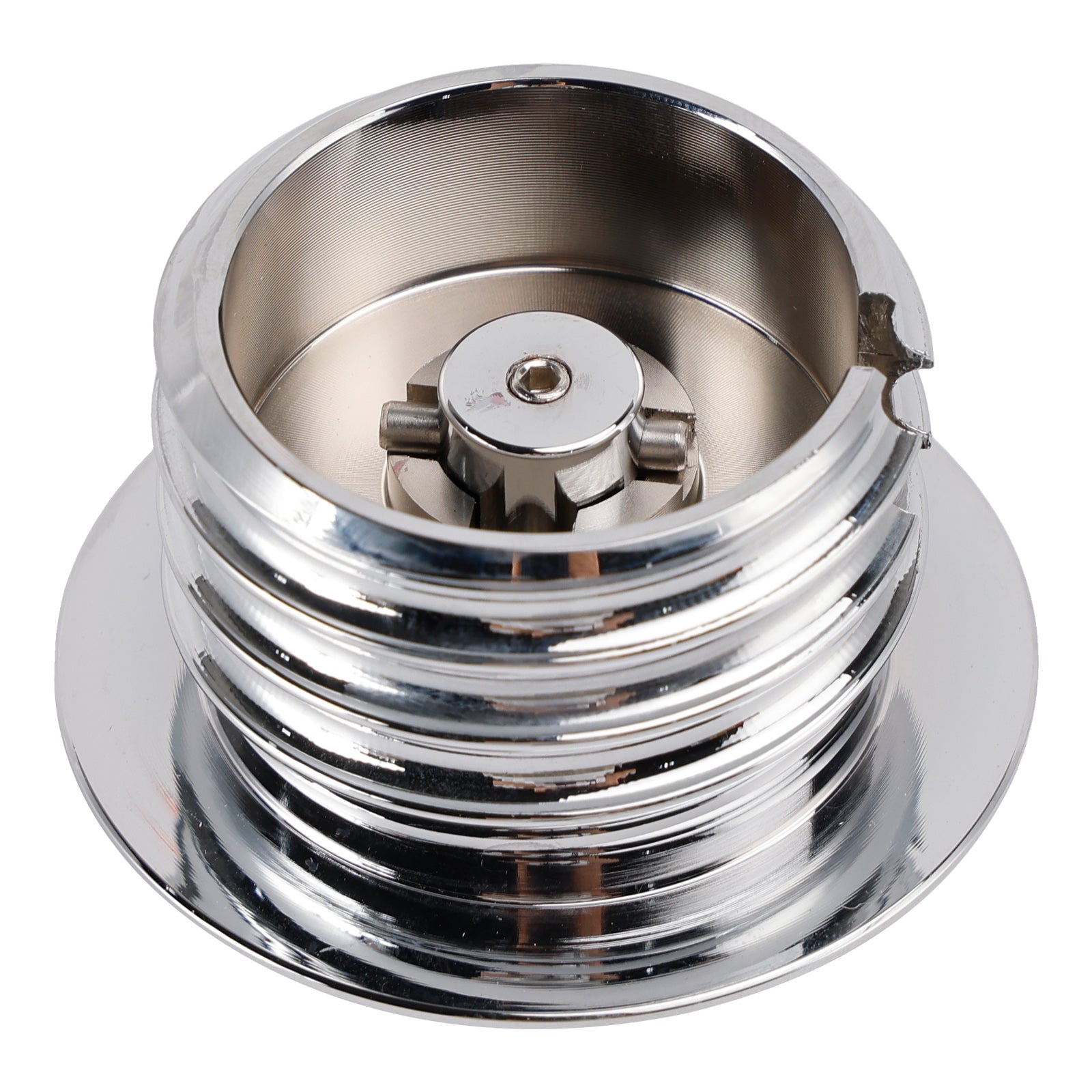 Chrome Billet Aluminum Pop Up Screw In Gas Cap Set For Touring Softail Dyna