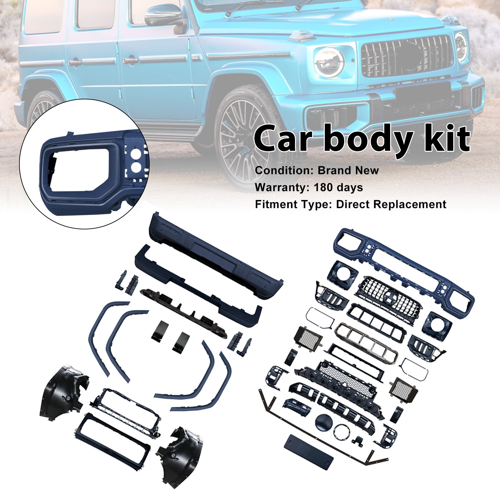 2019-2023 Fit Mercedes Benz W464 Upgrade W465 G63 AMG Style Body Kit Bumper