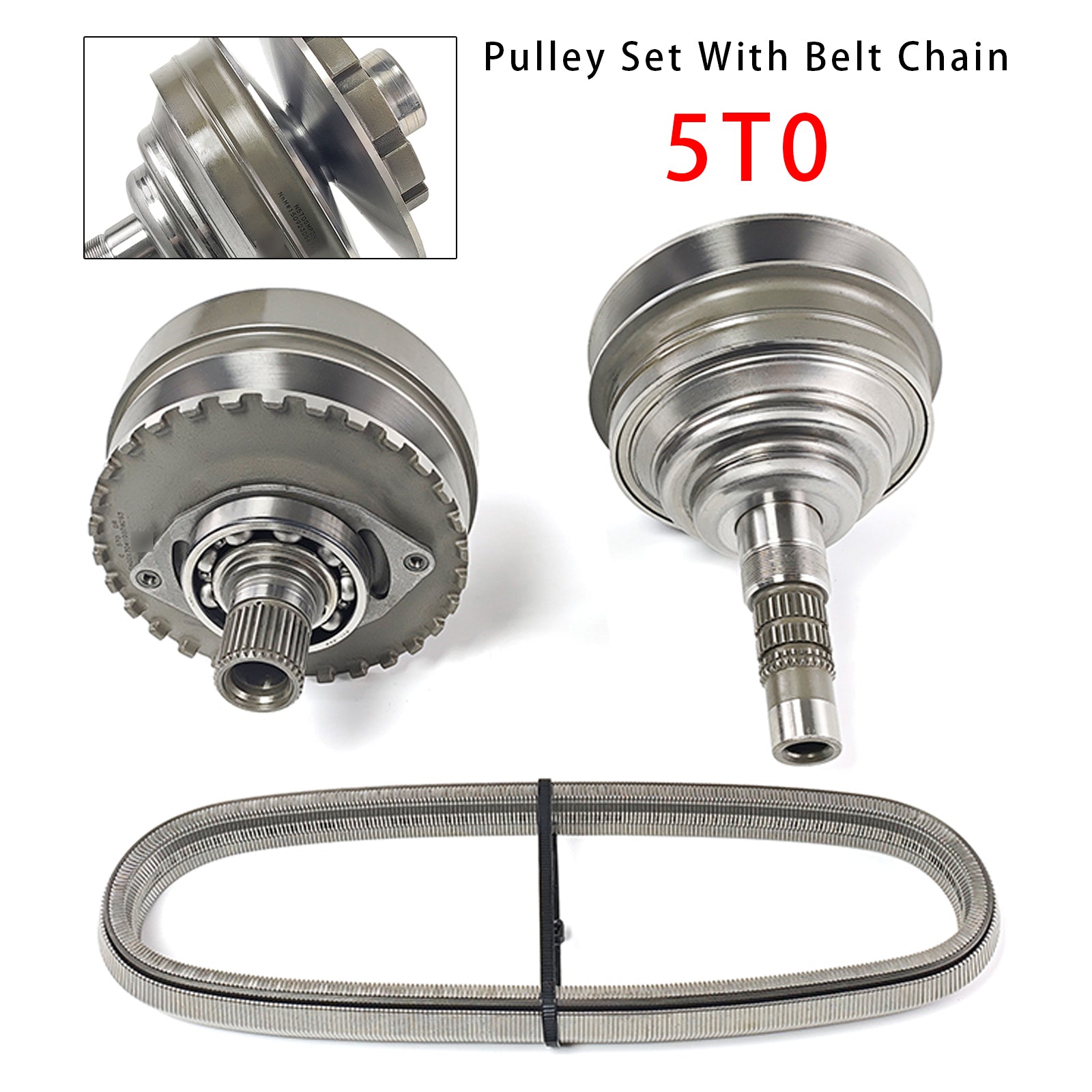 For HONDA 5T0 Gearbox Automatic Transmission Pulley Assembly With Belt Chain 5T0