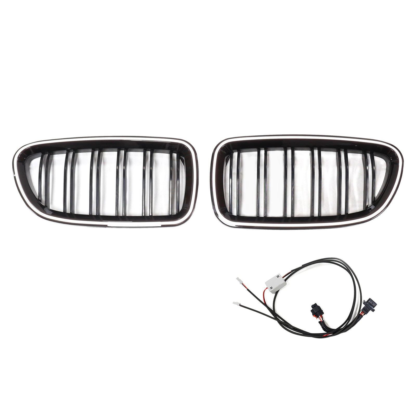 01.2009-10.2016 BMW 5-Series F10 M5 Kidney Bumper Grill Grille Gloss Black 51137203649 51137203203