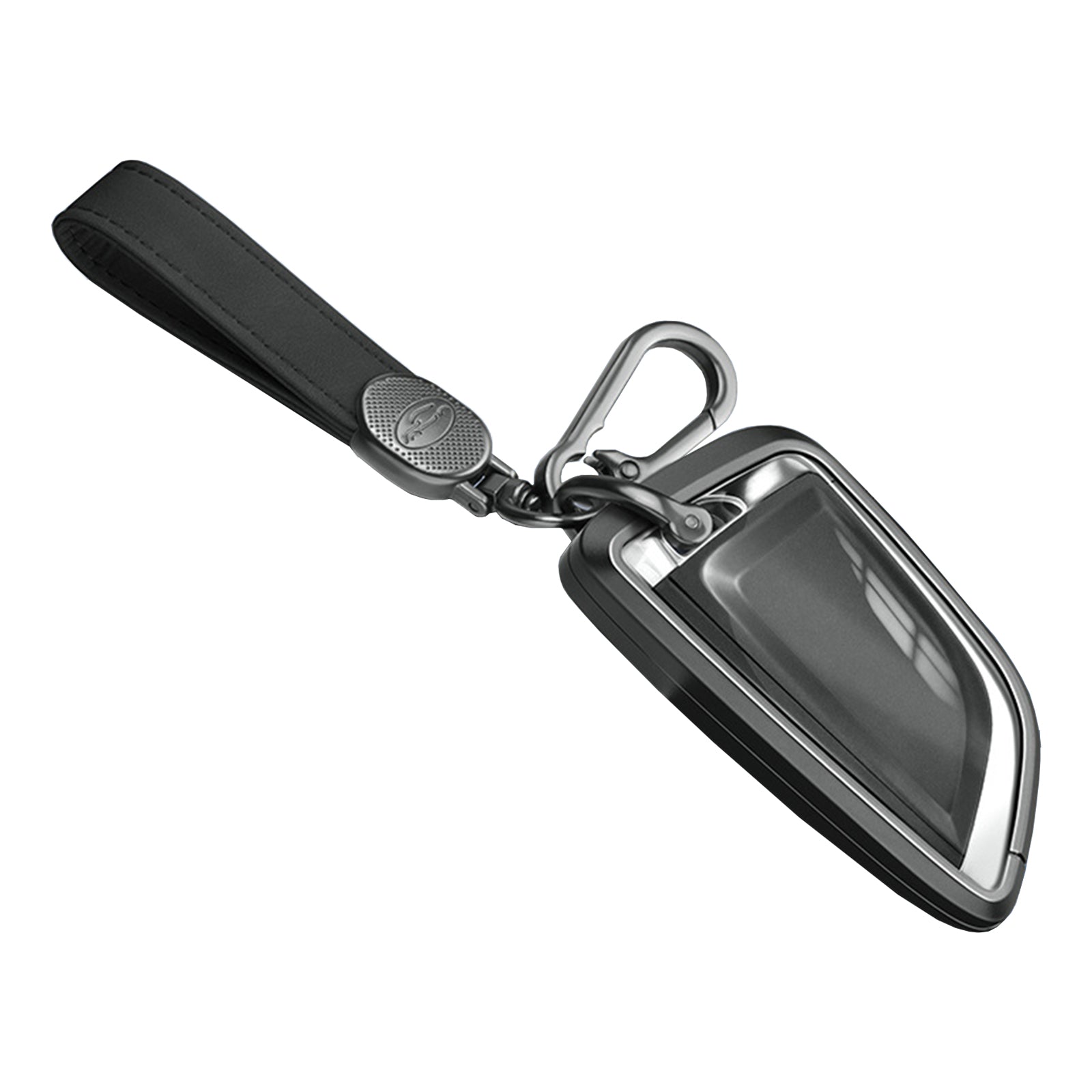 Aluminum Alloy TPU Black Car Key Case Cover With Buckle For BMW x3 x1 x5