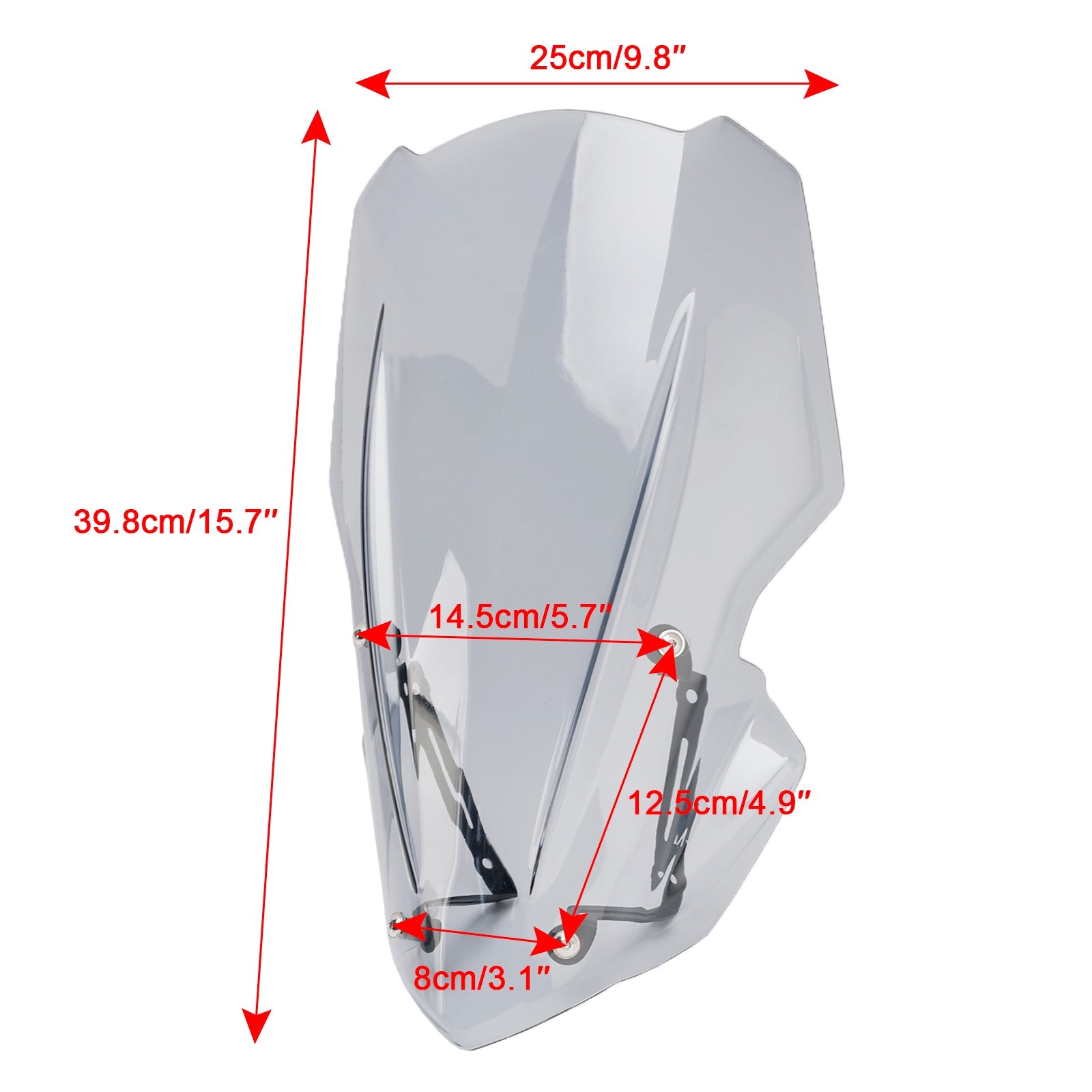 2017-2018 Kawasaki Z900 Windscreen Windshield Screen with Bracket