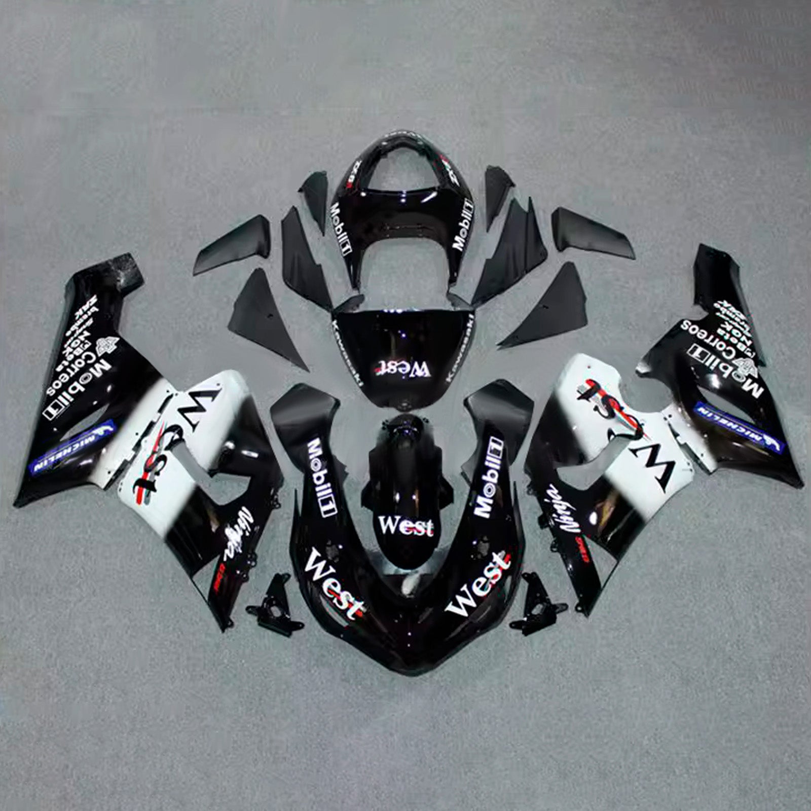 Injection Fairing Kit Bodywork Plastic ABS fit For Kawasaki ZX6R 636 2005-2006