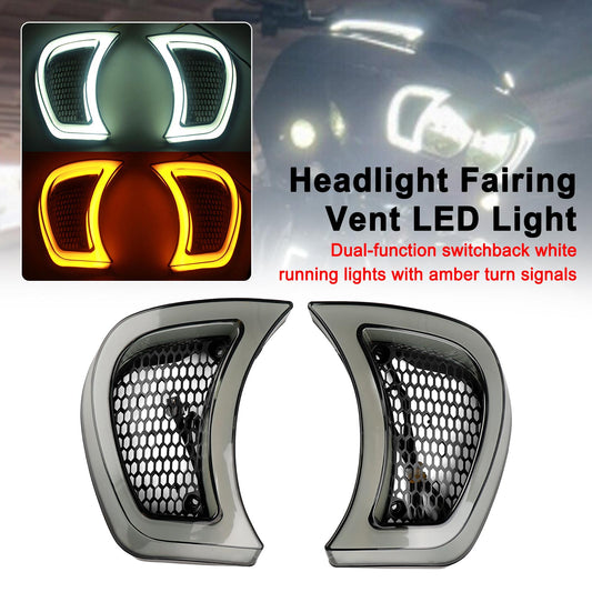 20-23 Harley FLTRK Road Glide Limited Plug Play Headlight Fairing Vent LED Light