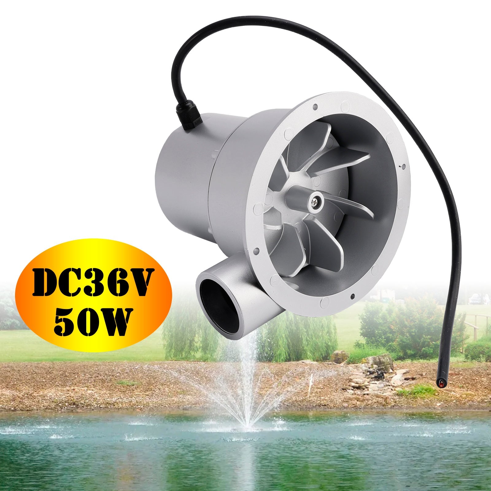 Water Flow Turbine Hydroelectric Generator DC18V/36V 36W/50W AC Power Generation