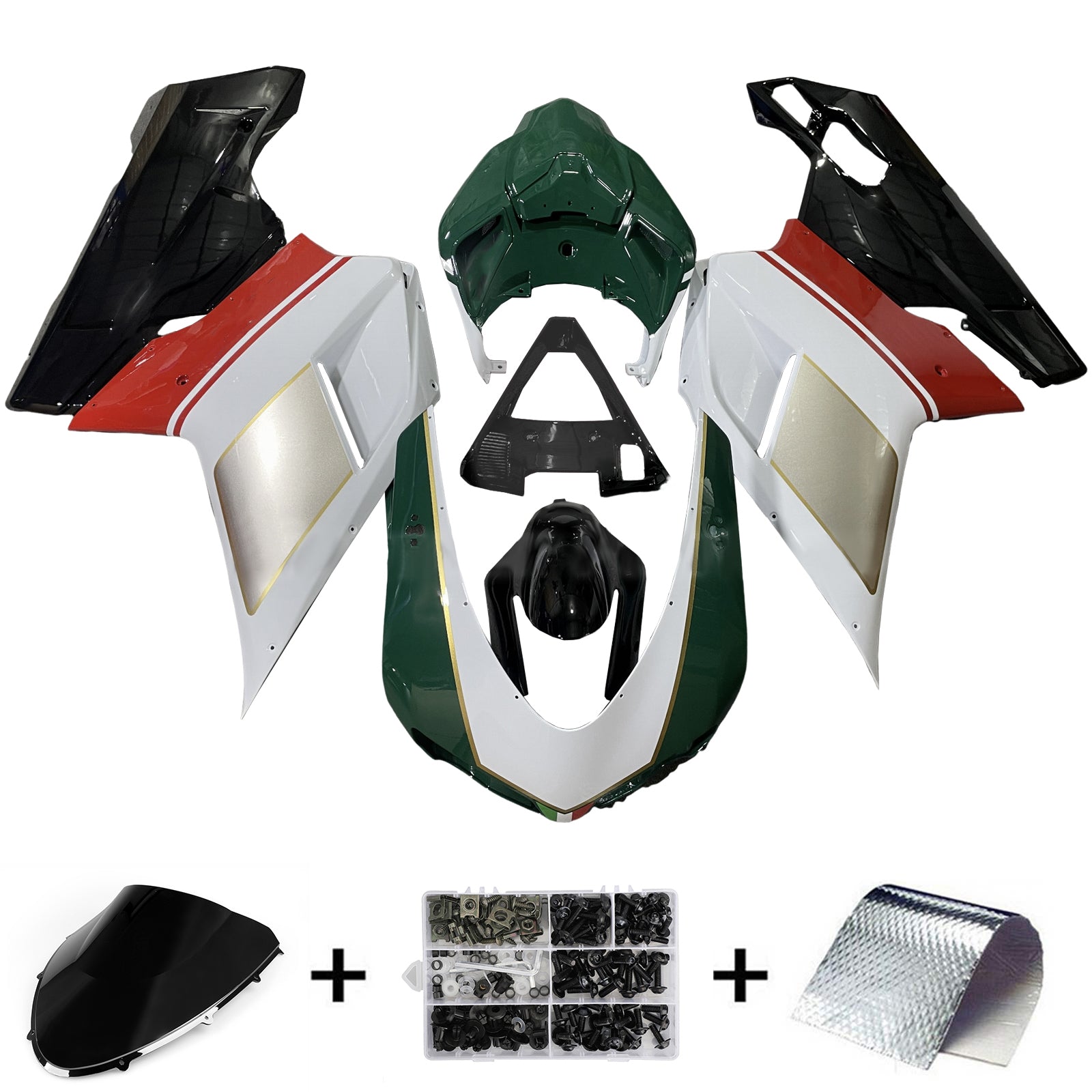 2007-2011 Ducati 1098 1198 848 Fairing Kit Bodywork ABS