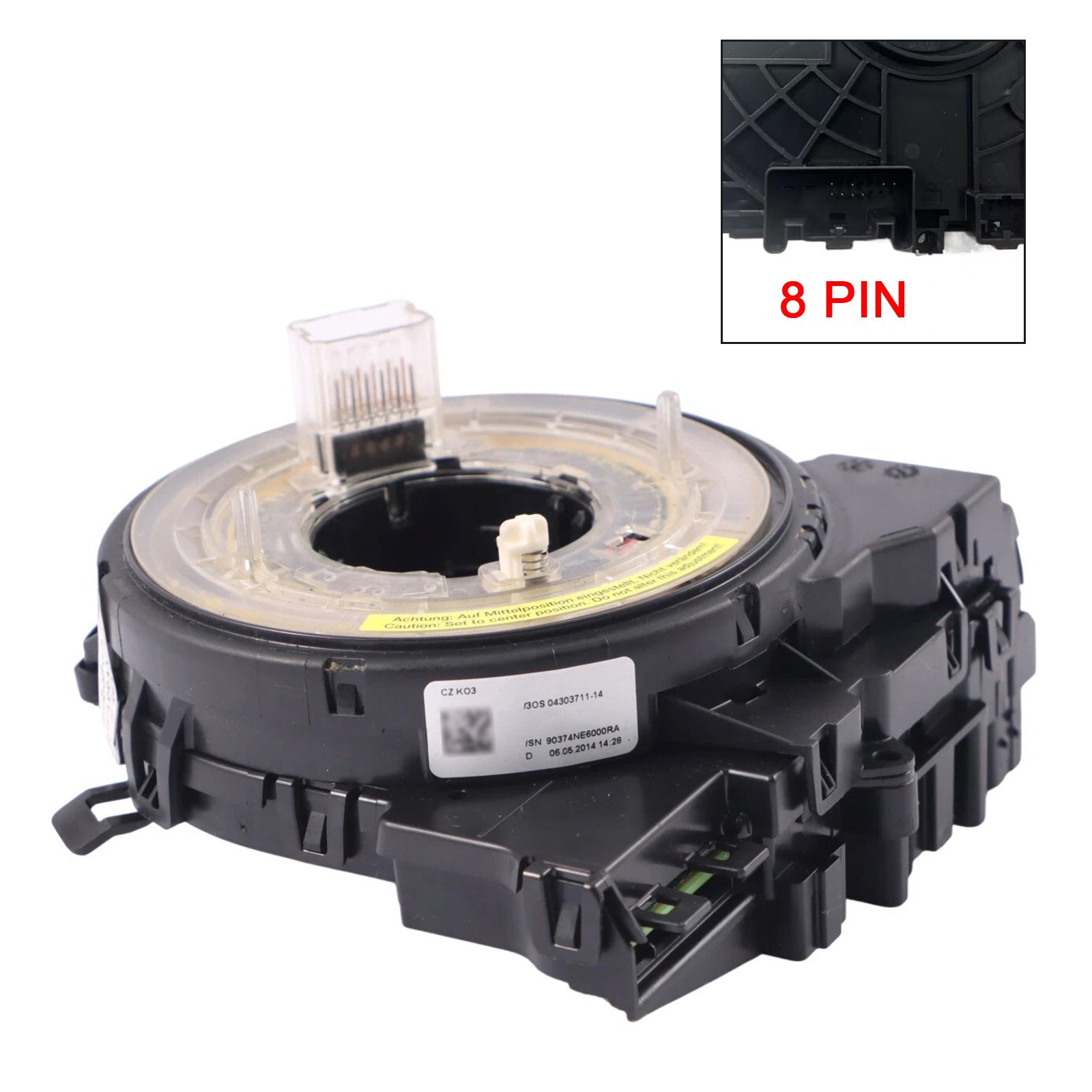 2009-2016 Audi A4 Quattro Spiral Cable Angle Sensor Assembly 8 PINS 8K0953568Q