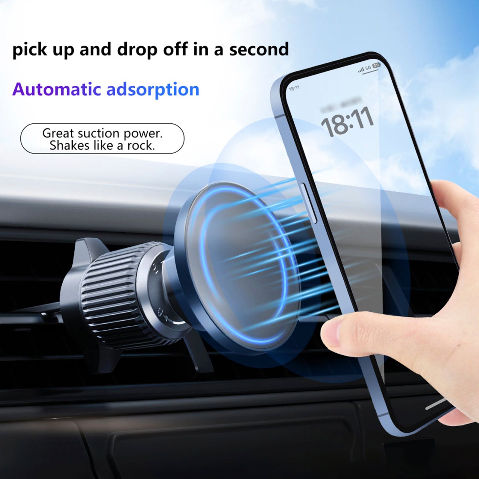 Magsafe Magnetic Car Phone Holder Car Air Outlet Holder For Apple 13 14 15 16 17