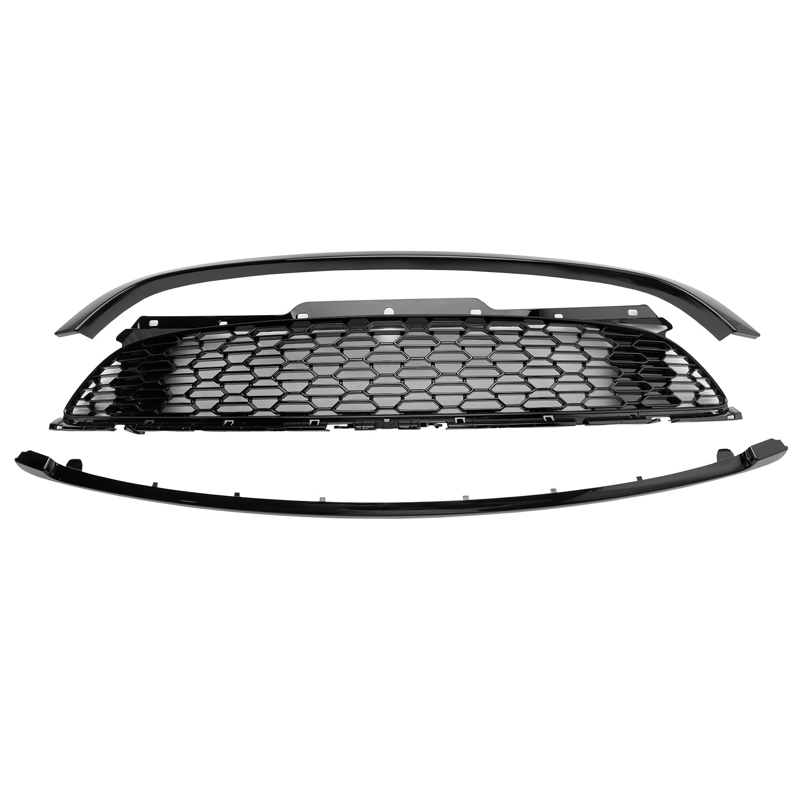 2009-2013 MINI R57 Cooper S & JCW 2-Door Convertible 3PCS Gloss Black Front Grill Grille