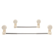 2x RV Shower Corner Storage Bar Adjustable Stainless Steel Rod 11.8-23.6 inches
