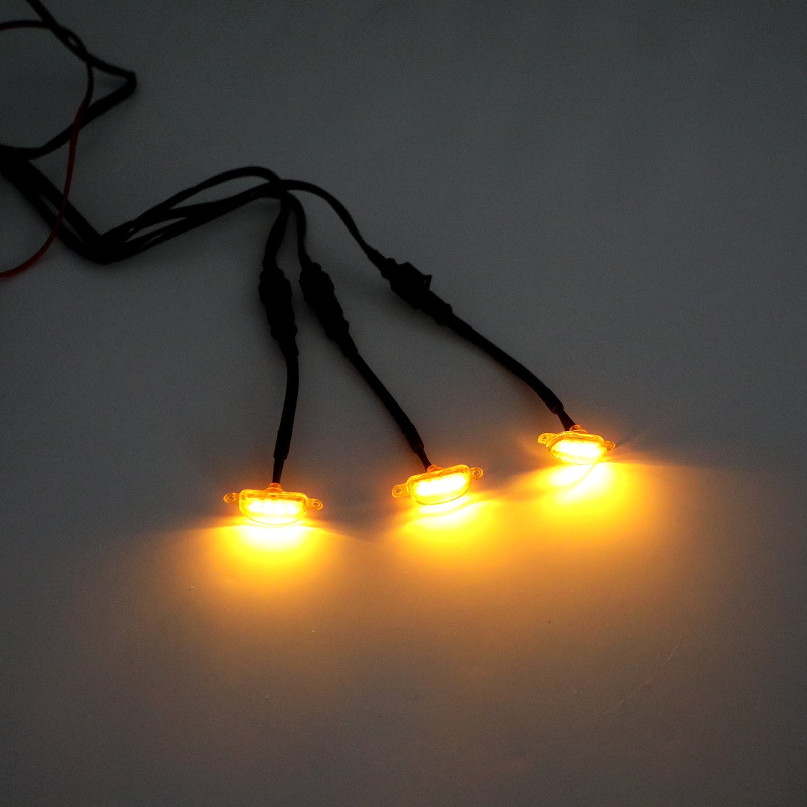 3pcs Amber Lens Amber LED Lamp Raptor Front Grille Running Light fit Ford F-150 Generic