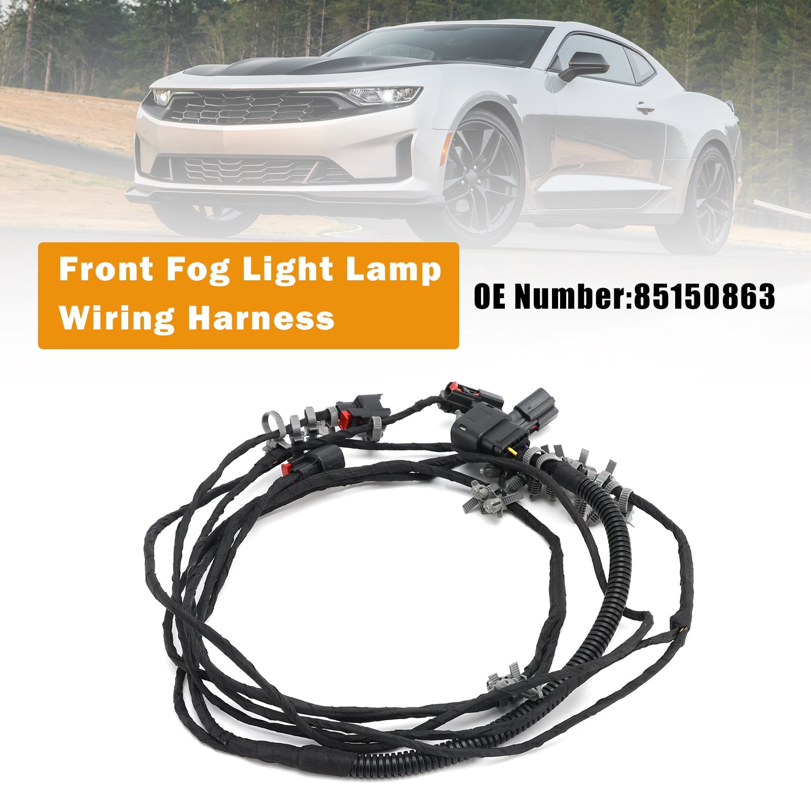2019-2020 For Chevy Camaro Front Fog Light Lamp Wiring Harness 85150863