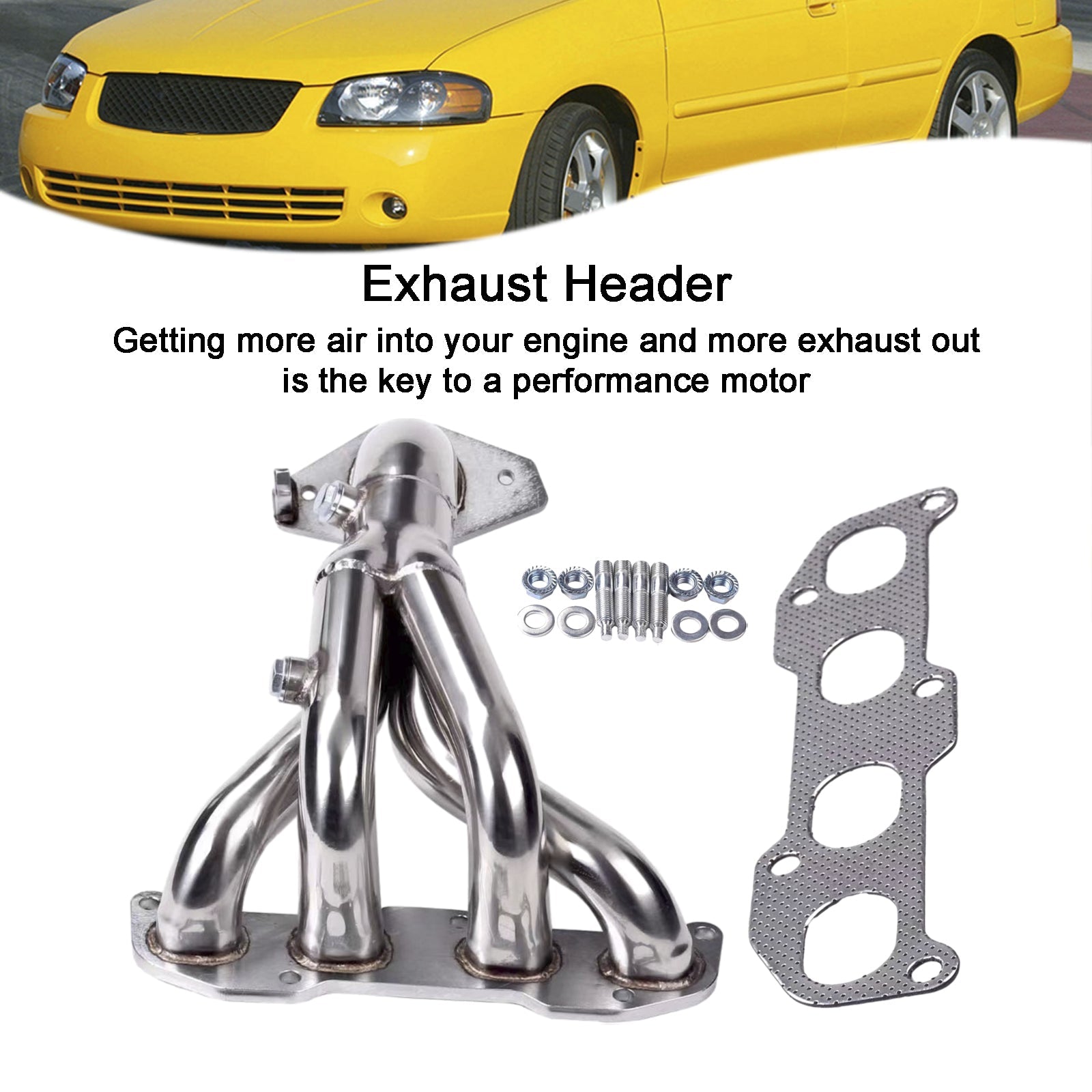 Stainless Steel Header Manifold Exhaust Fit Nissan Sentra 2.5L SER 2002-2005