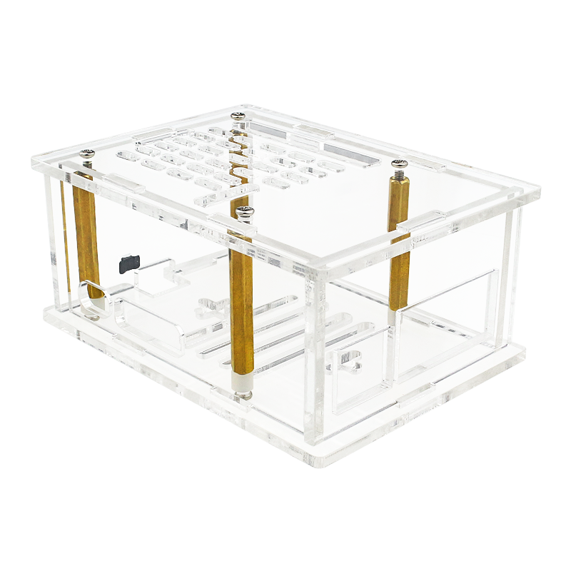 Raspberry Pi5 PCI-E Adapter Case PCIe to M.2 Adapter Board Acrylic Box Radiator