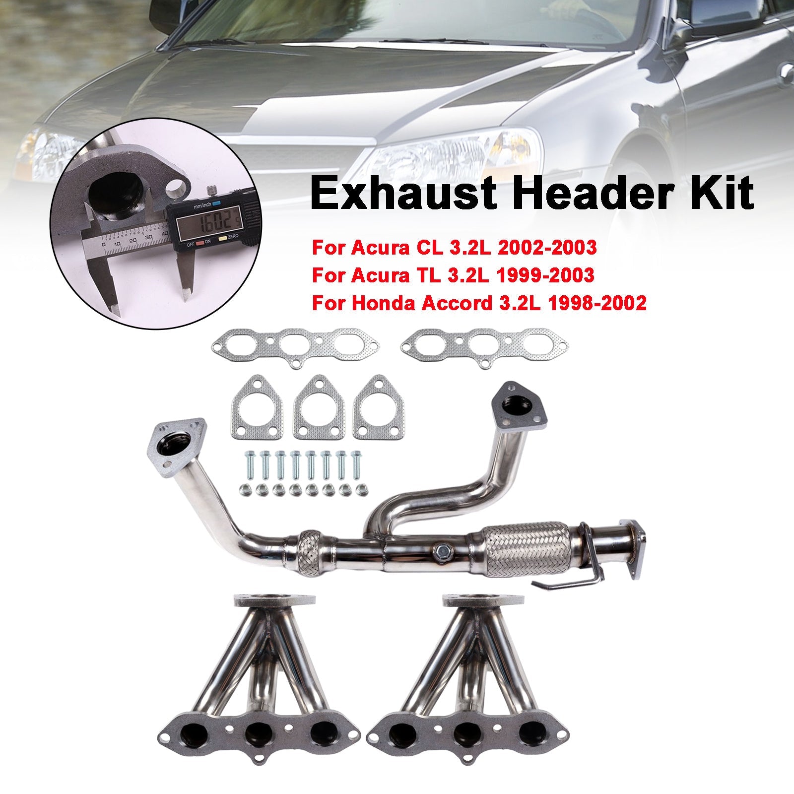 Exhaust Manifold Header Fit Acura CL 2002-2003 Fit Acura TL 3.2L 1999-2003