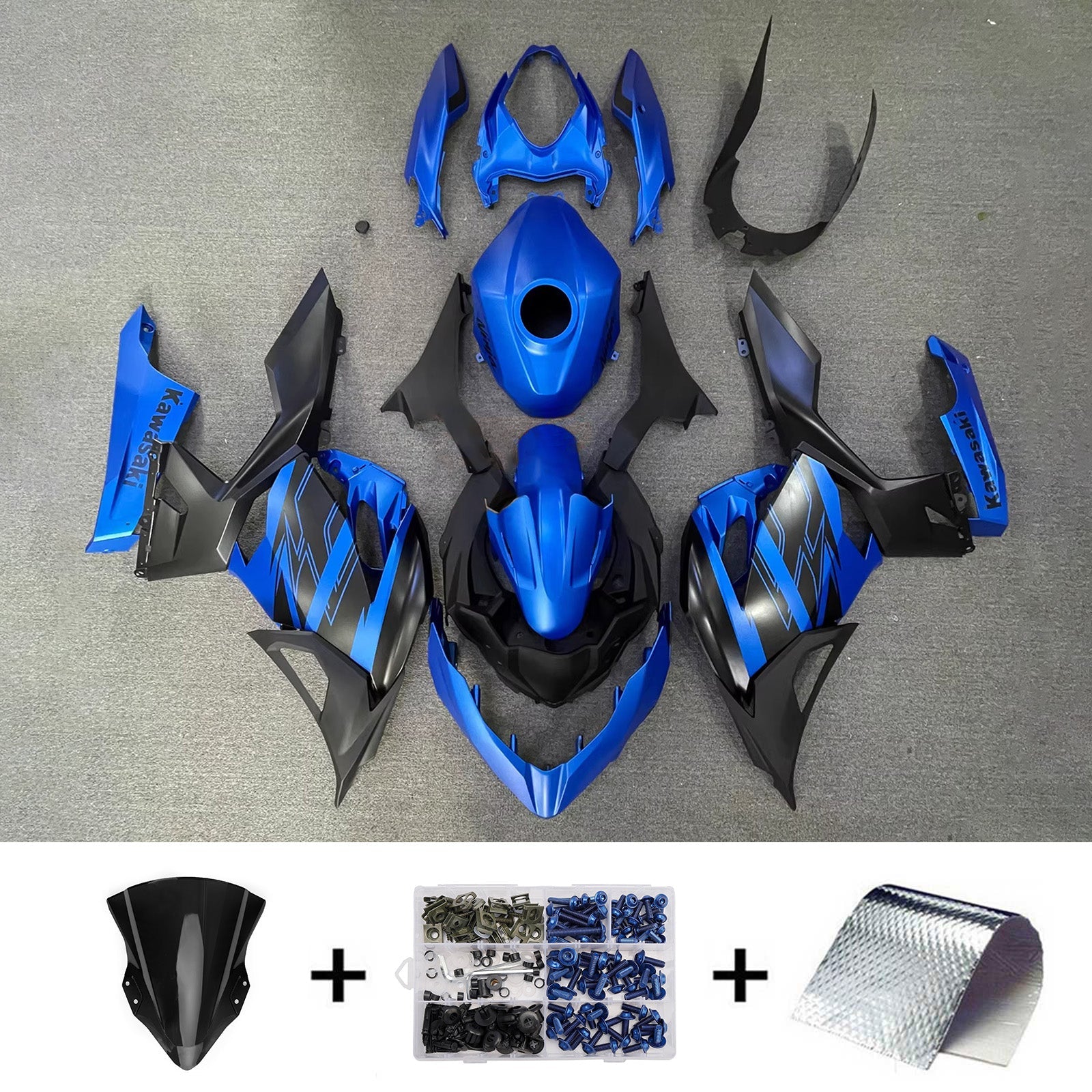 Injection Fairing Kit Bodywork Plastic ABS fit For Kawasaki EX400 Ninja400 2018-2024