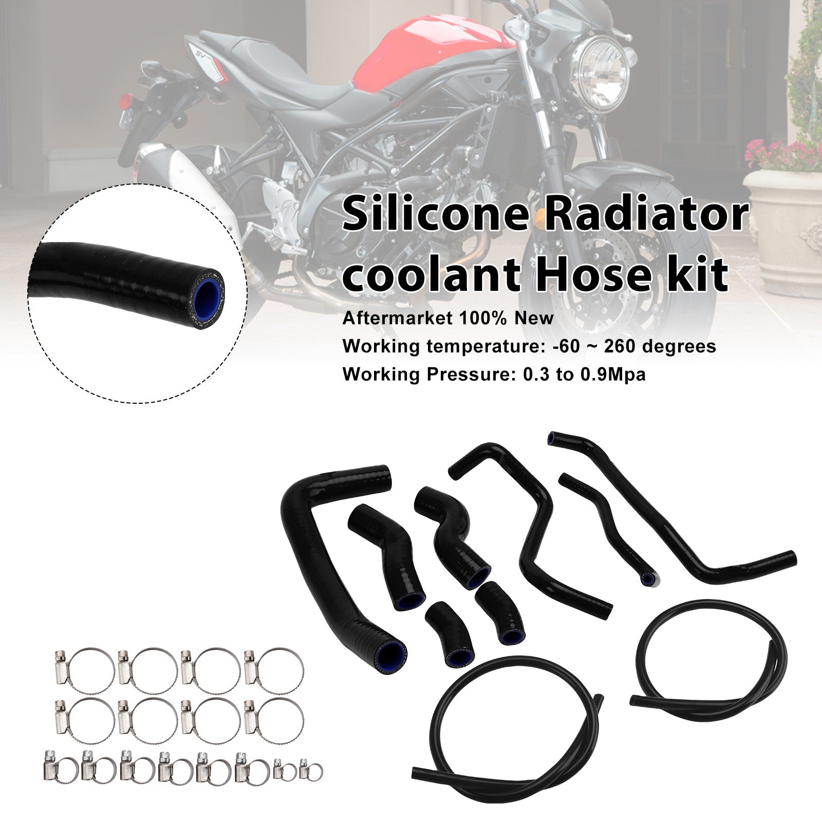2016-2025 Suzuki SV 650 SV650 Silicone Radiator coolant Hose
