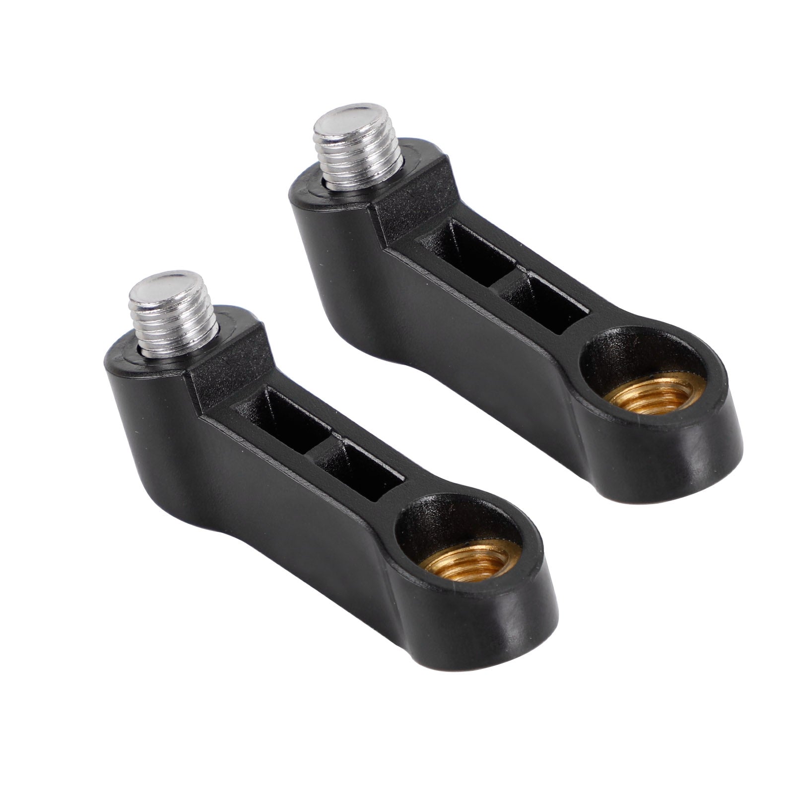 10mm Motorcycle Plastic Mirror Riser Extender Adapter Mounts Arm RH + LH Thread
