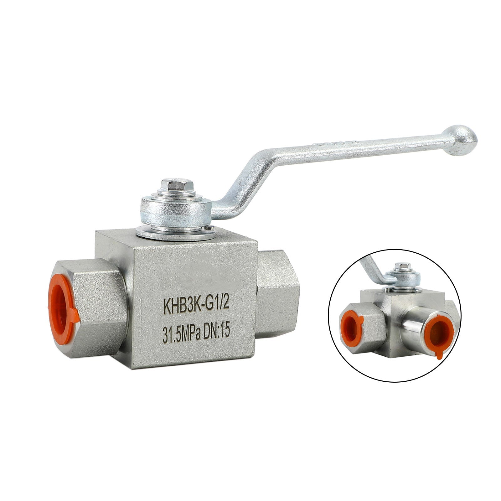 3 Way Hydraulic Ball Valve 1/4" NPT Female High Pressure Ball Valve